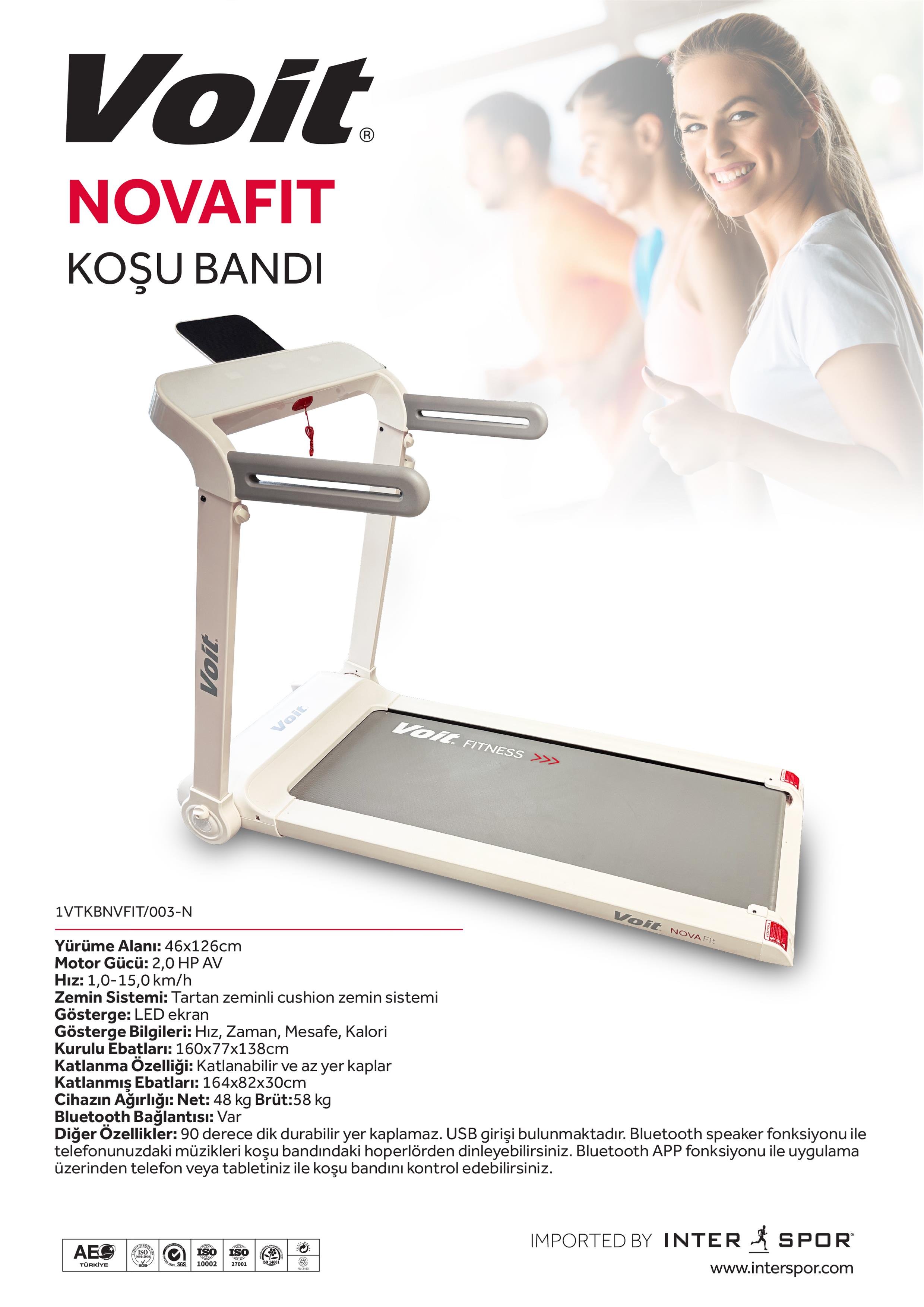 VOIT NOVA FIT KOŞU BANDI/Beyaz/N