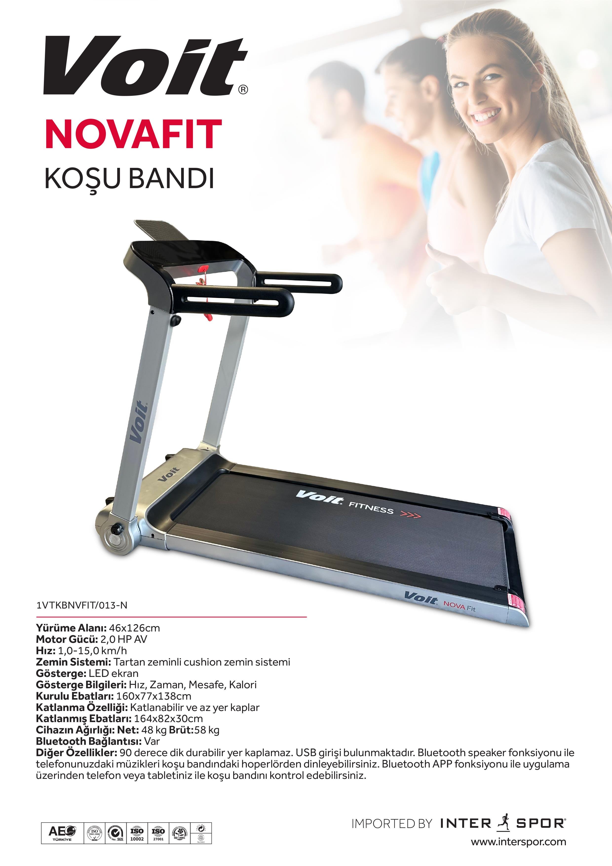 VOIT NOVA FIT KOŞU BANDI/Gri/N