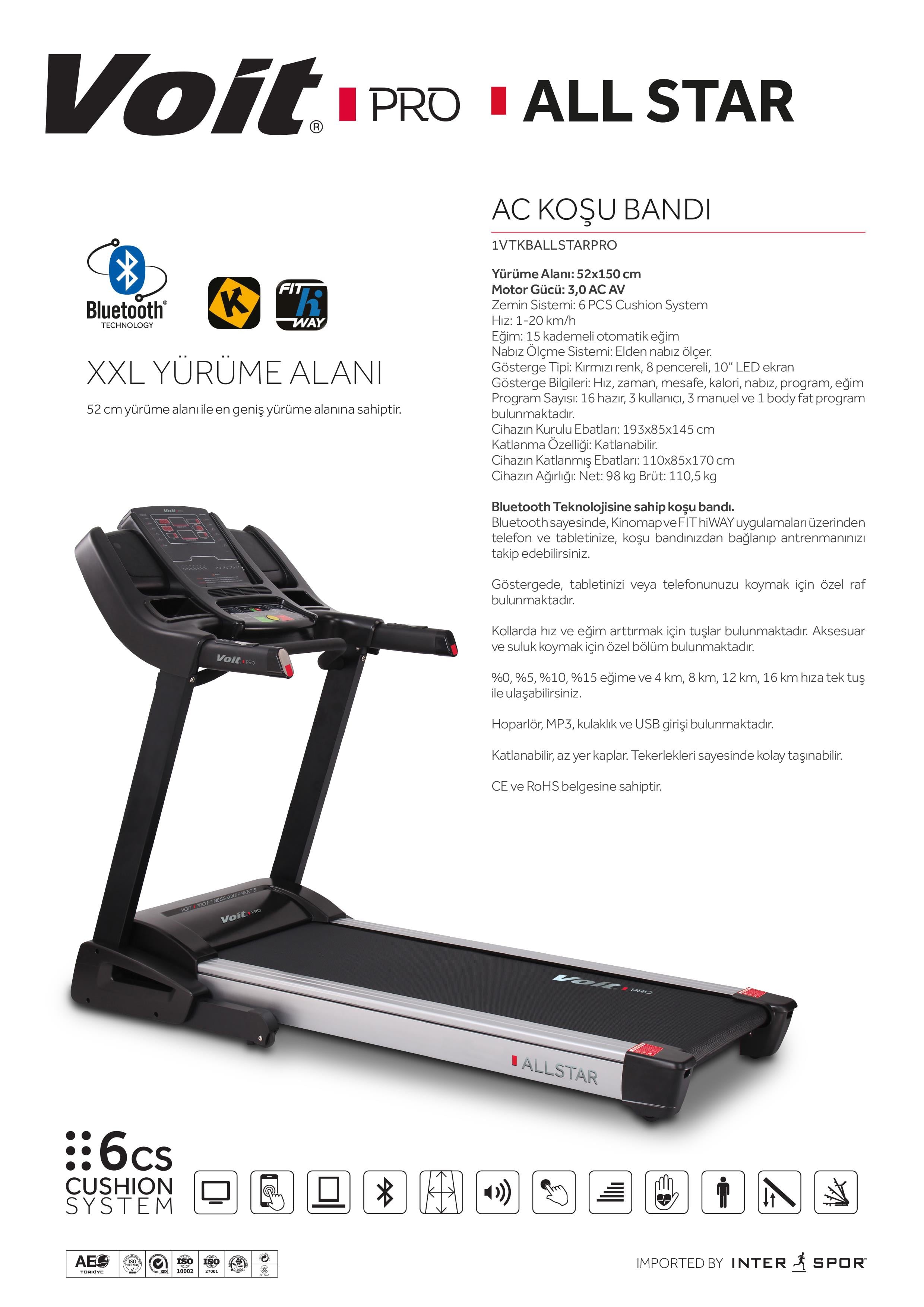 Voit Pro All Star Koşu Bandı