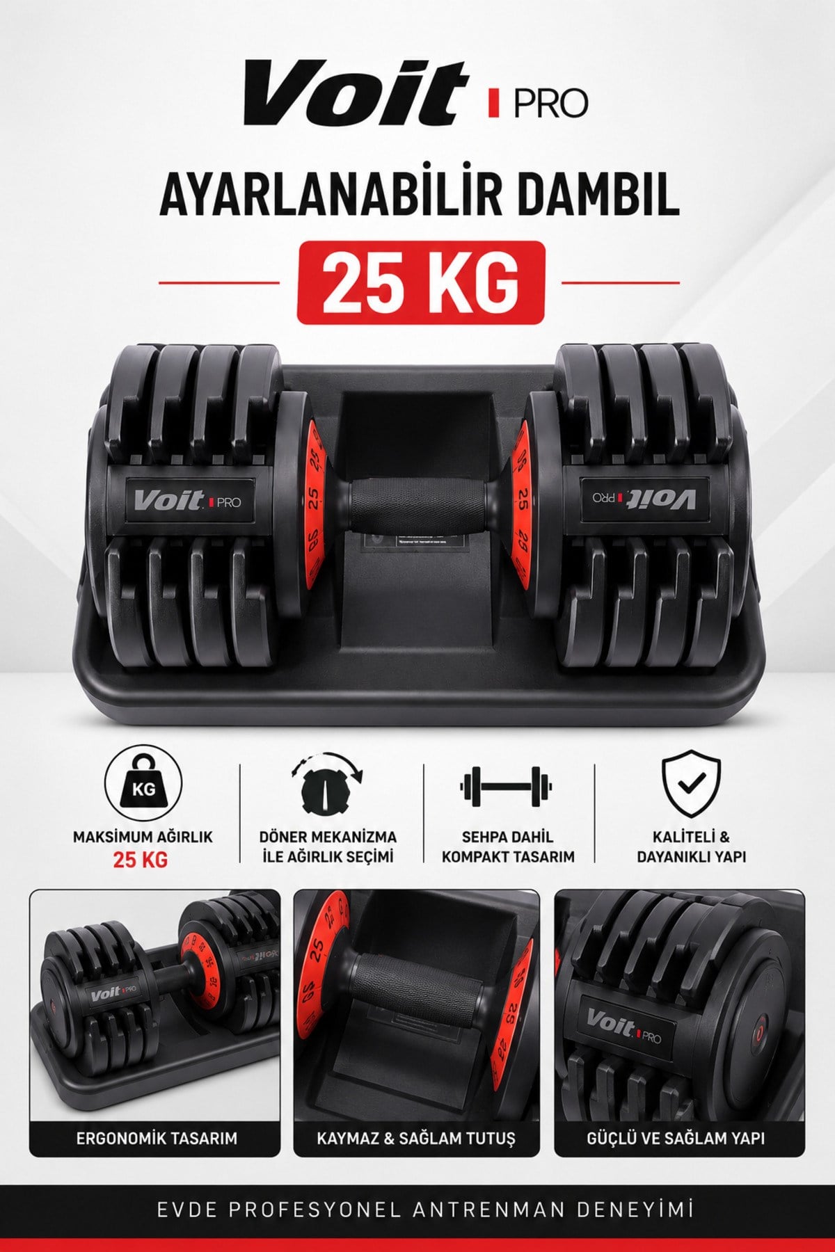VOIT PRO AYARLANABİLİR DAMBIL 25KG