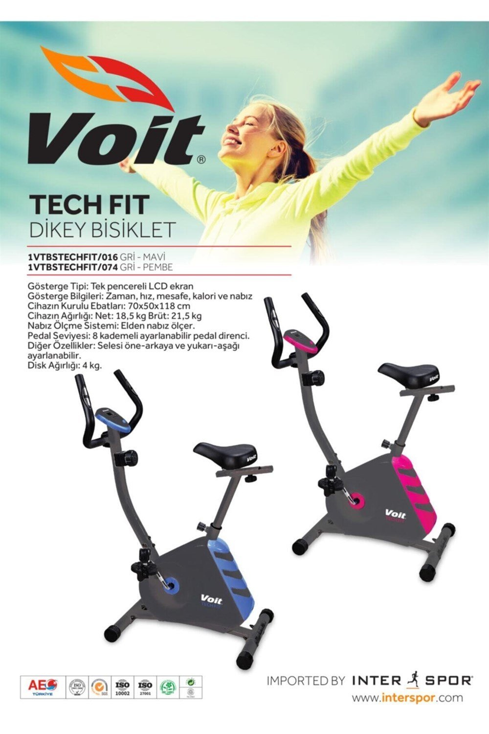 Voit TECH FIT DİKEY BİSİKLET