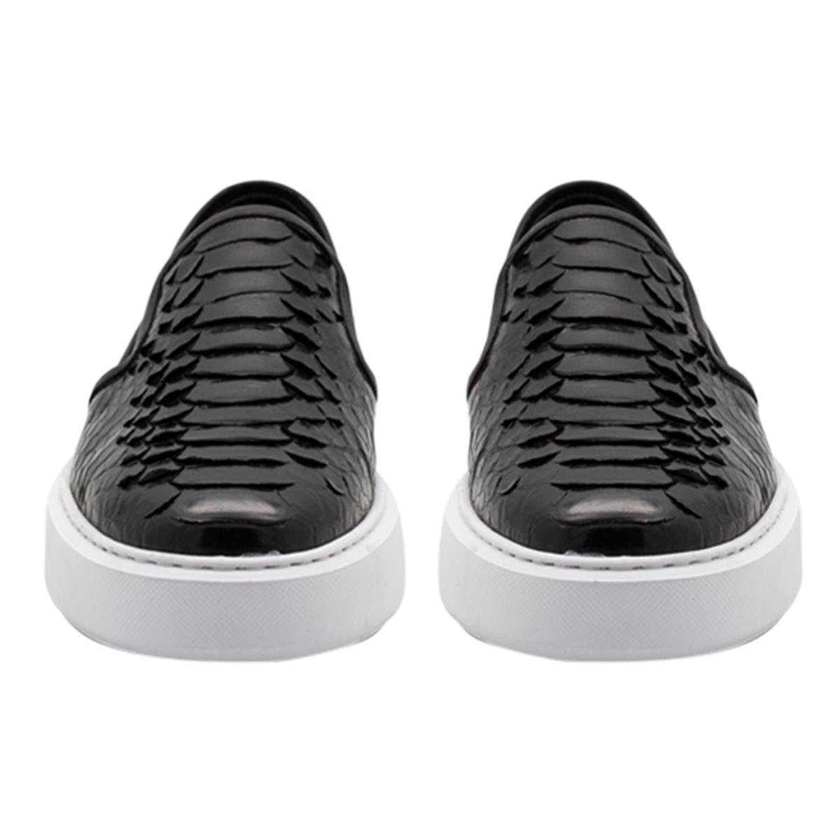 14008VARIO ORJ.PİTON SIYAH - BEYAZ (Original Python Black)