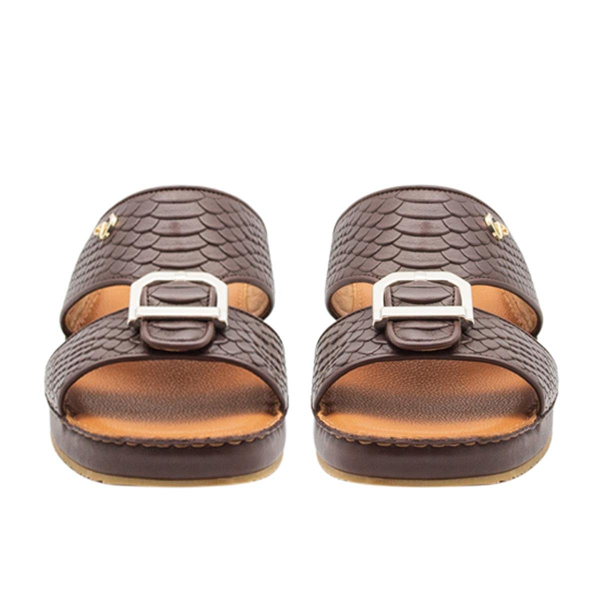 5700VARIO KAHVE DERİ YILAN BASKI (Brown Leather Snake Print)