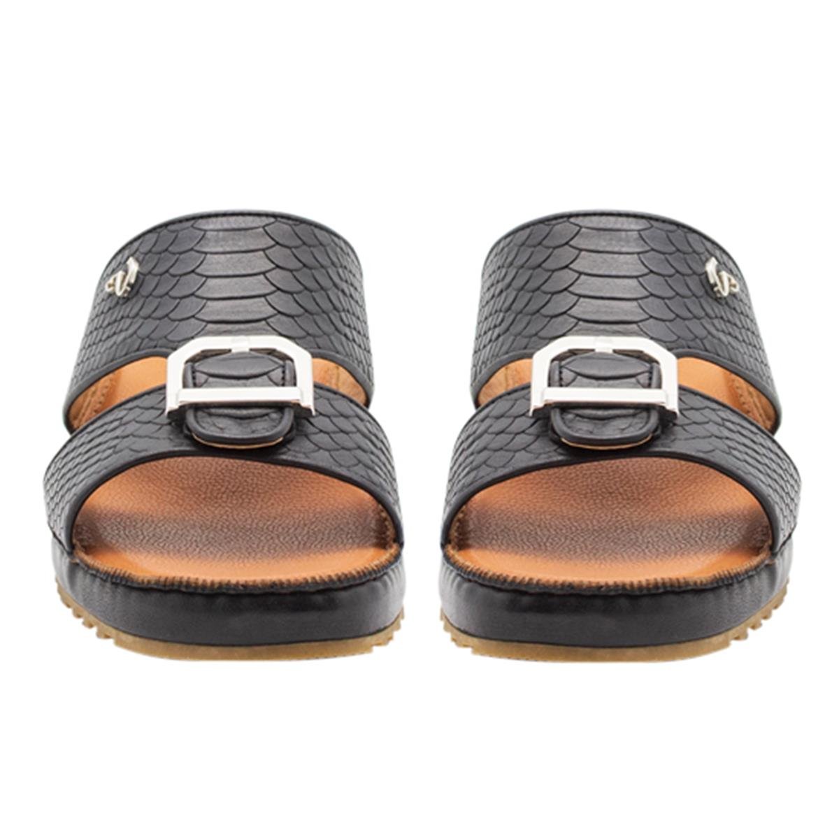 5700VARIO SIYAH DERI YILAN BASKI (Black Leather Snake Print)