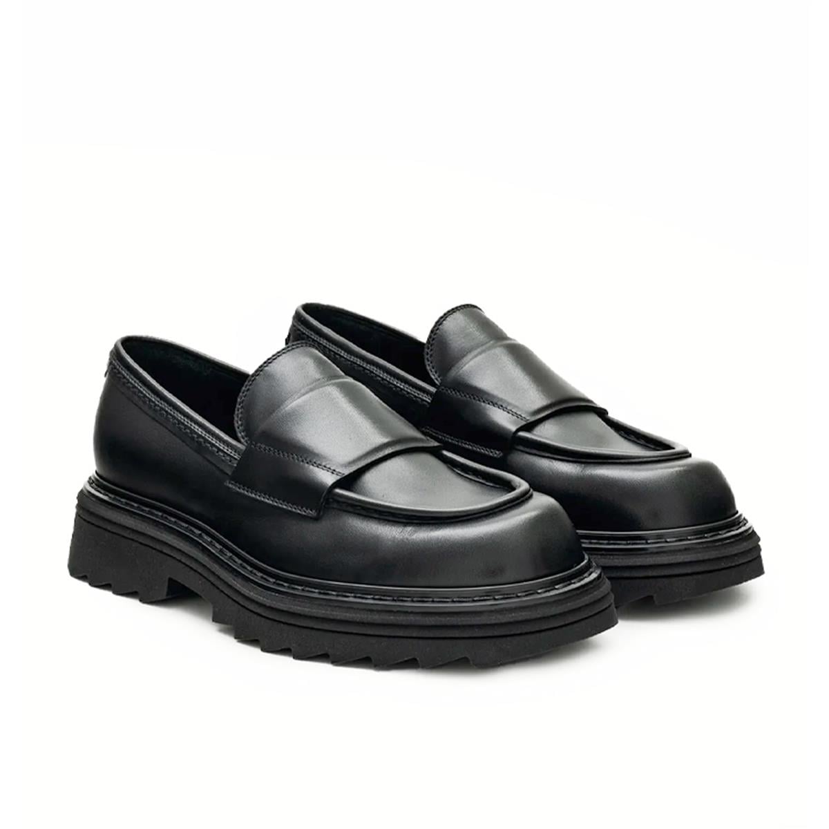 ATTIMONELLI'SELTON827ATTIMONELLI'S Hakiki Deri Loafer Erkek Ayakkabı 7107 BLACK (Siyah)