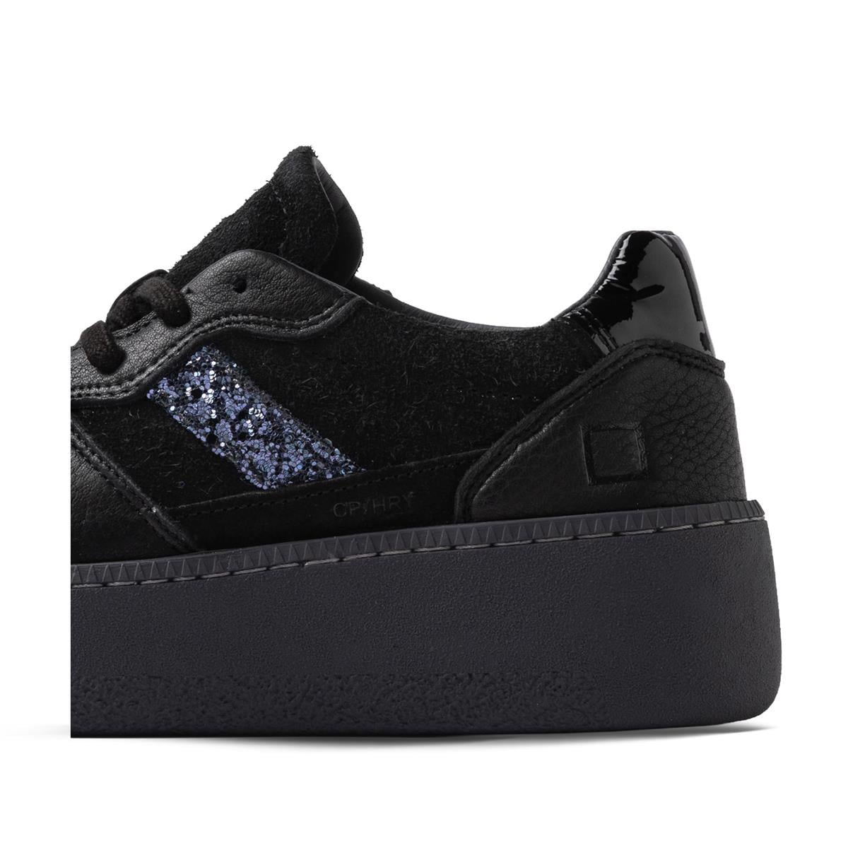 D.A.T.E.COURT PLATFORMD.A.T.E. Hakiki Deri Spor Kadın Ayakkabı z625 SIYAH+SIYAH SUED (Black+Black Suede)