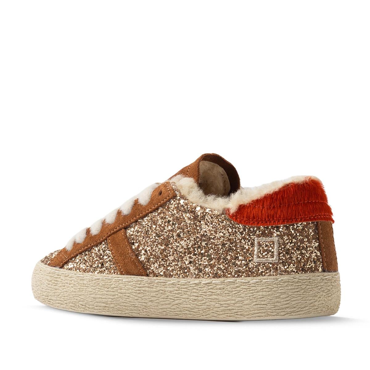 D.A.T.E.HILL LOW FUR GLITTERD.A.T.E. Simli alçak bilekli spor ayakkabı Z626 GLITTER BRONZE