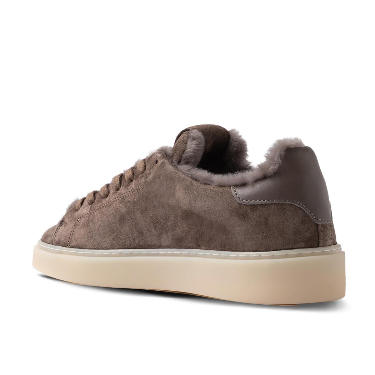 D.A.T.E.LEVANTE FURD.A.T.E. Hakiki deri alçak bilekli spor ayakkabı 706 SUEDE TAUPE