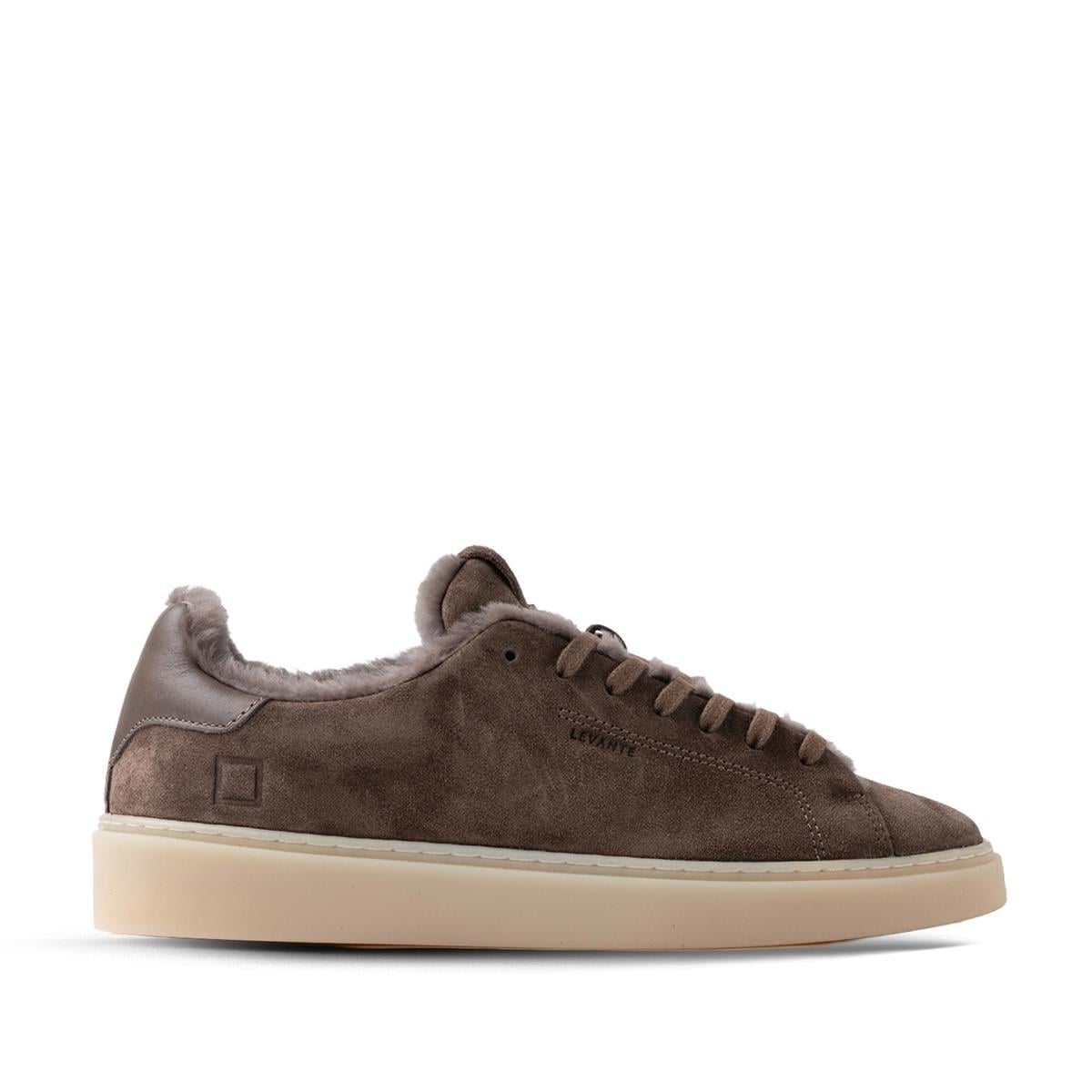 D.A.T.E.LEVANTE FURD.A.T.E. Hakiki deri alçak bilekli spor ayakkabı 706 SUEDE TAUPE