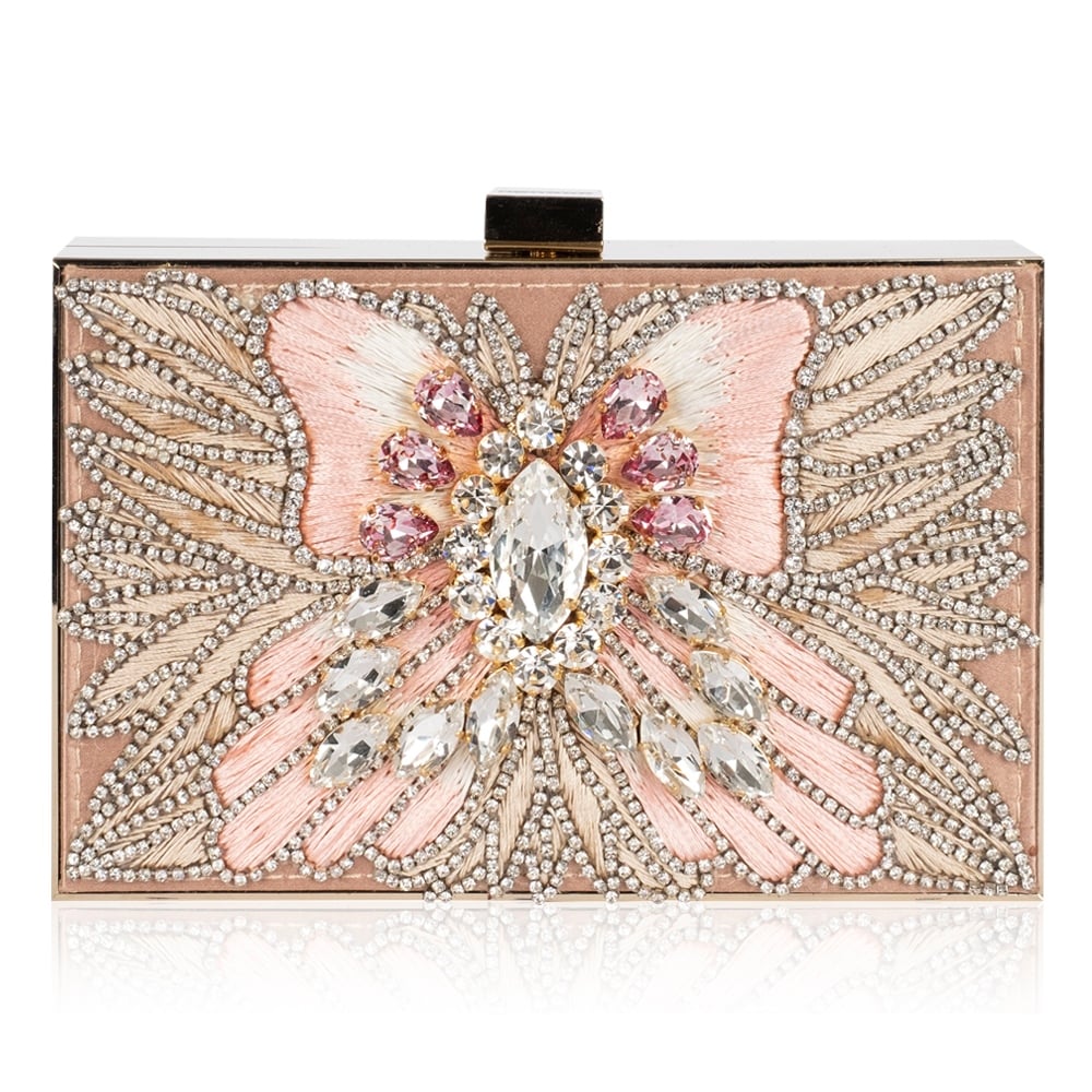 GEDEBE NUDE SATIN BUTTERFLY
