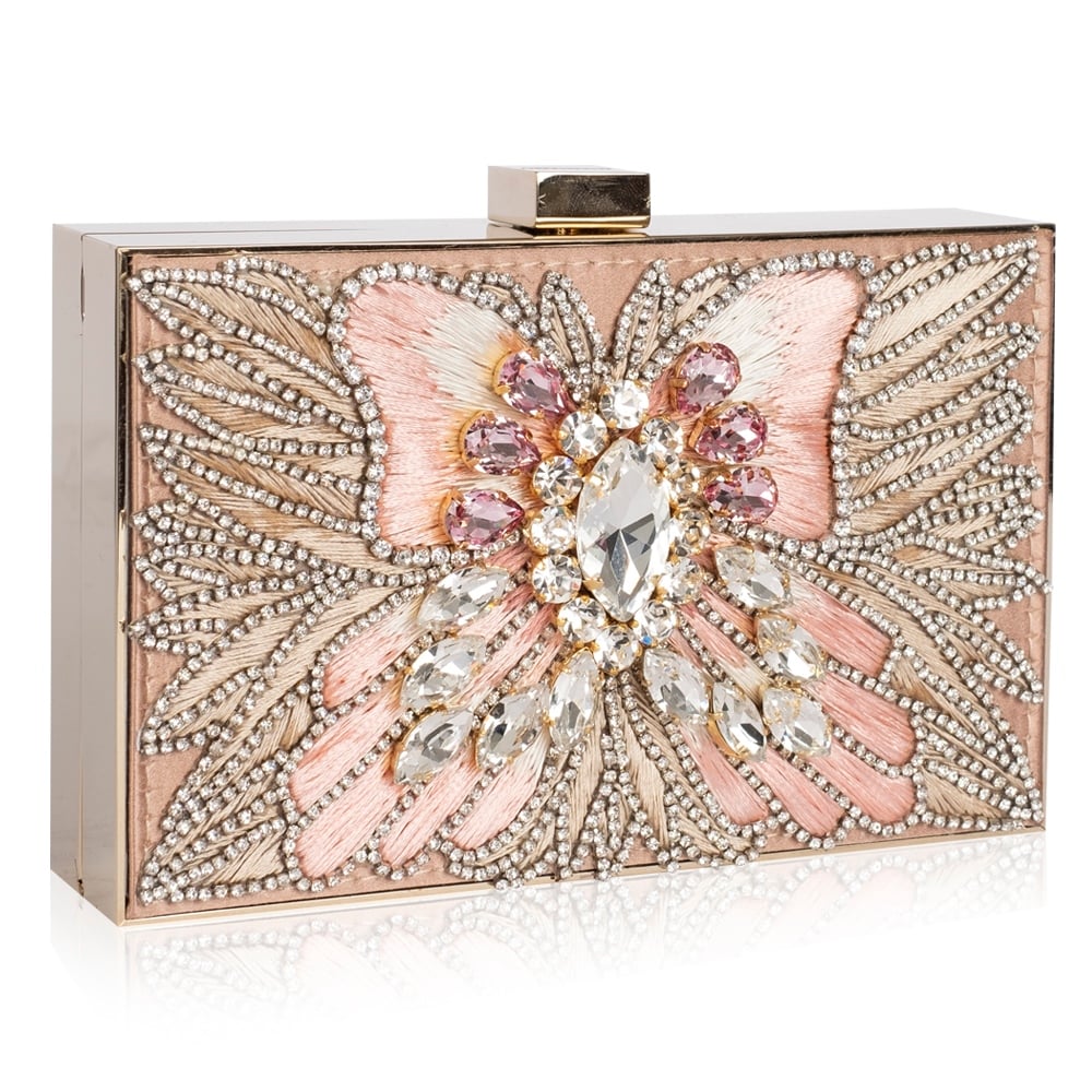 GEDEBE NUDE SATIN BUTTERFLY