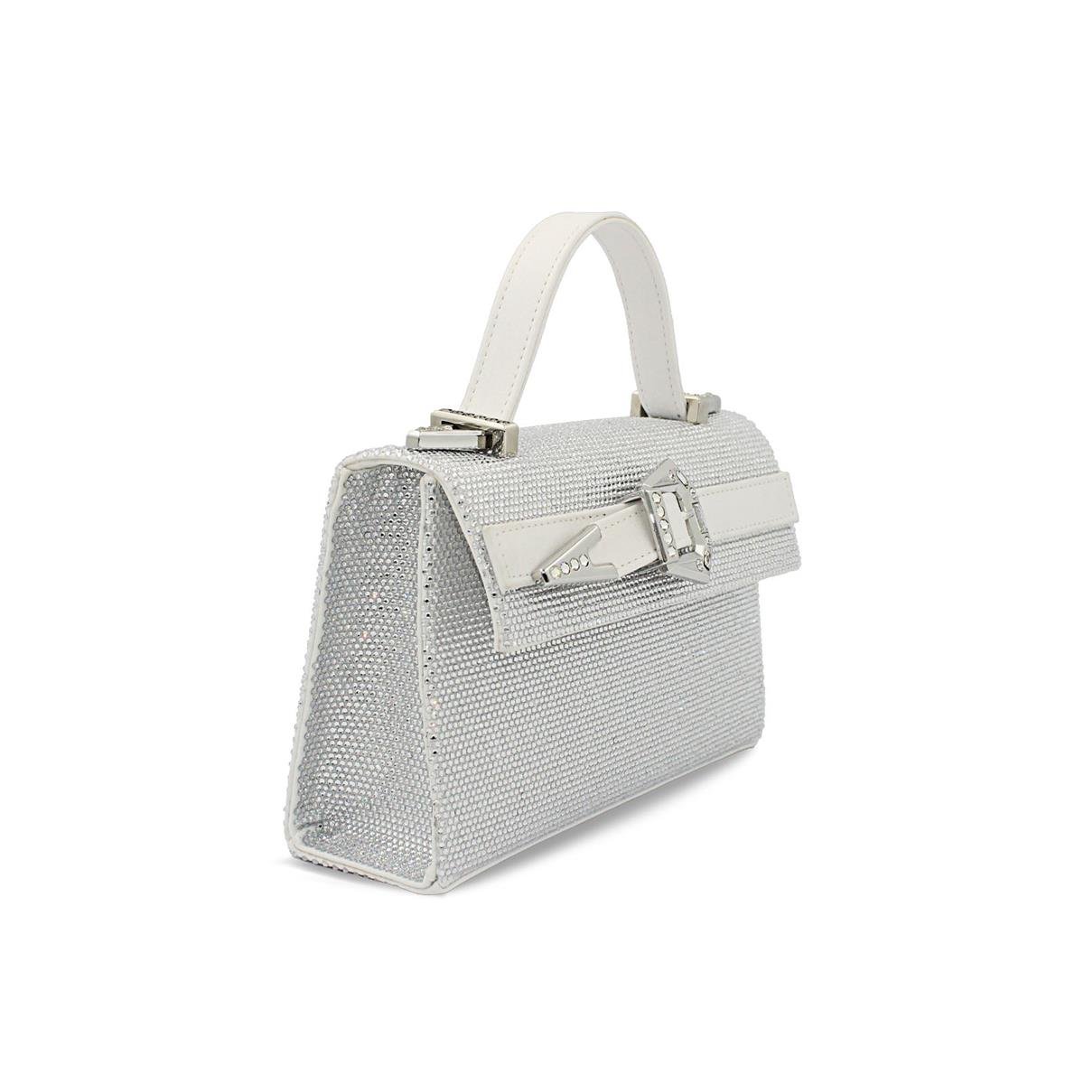 GEDEBESOPHIEEGEDEBE GÜMÜŞ SATEN BEYAZ + KRISTAL