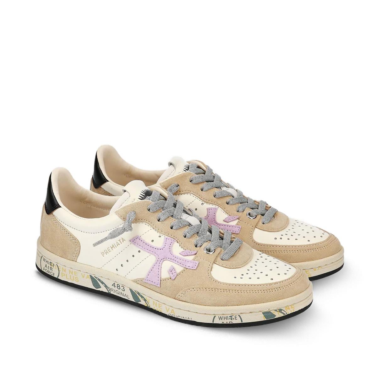 PREMIATABSKTCLAYDPREMIATA MAT BEYAZ BEJ SÜED (Matte White Beige Suede)