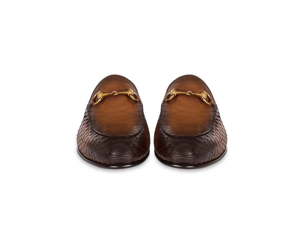 VARIO CROCO PRINTED PYTHON CAMEL CHOCO