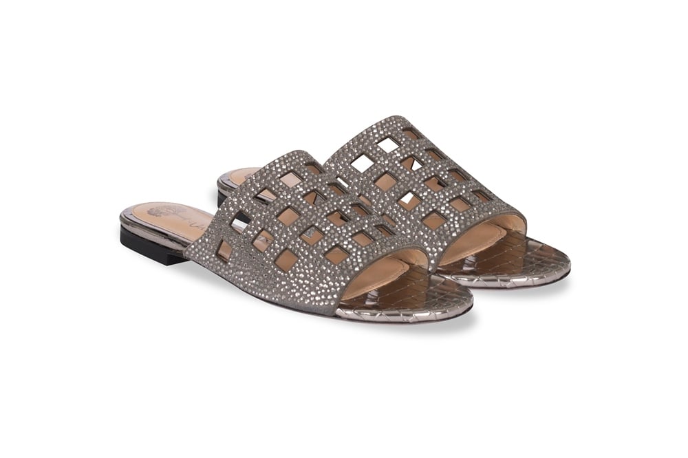 VARIO SUET GRI KROKO BRONZ HKG CRYSTAL SILVER SHADE R7256