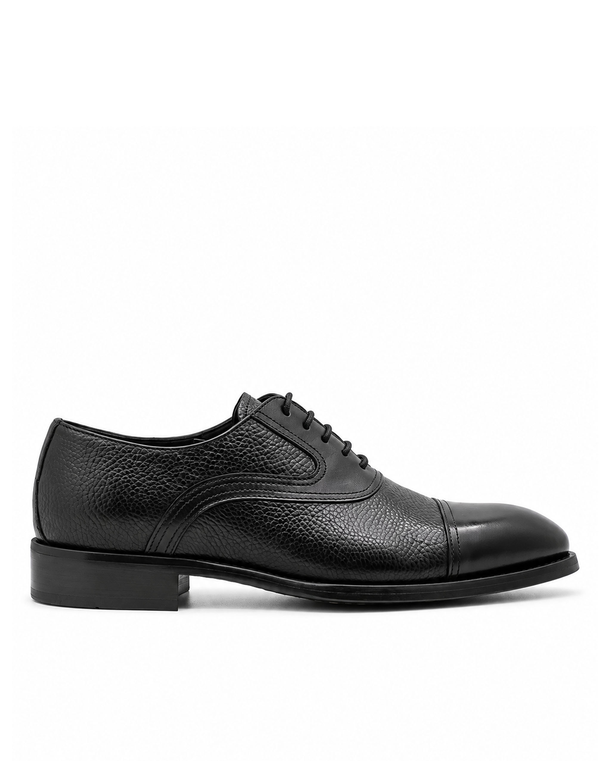 VARIO126-01VARIO Hakiki Deri Kösele Taban Erkek Ayakkabı 053 SIYAH (Black)