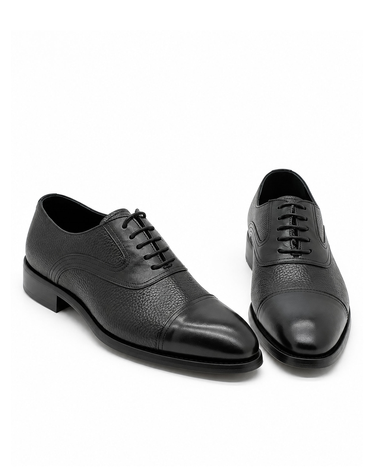 VARIO126-01VARIO Hakiki Deri Kösele Taban Erkek Ayakkabı 053 SIYAH (Black)