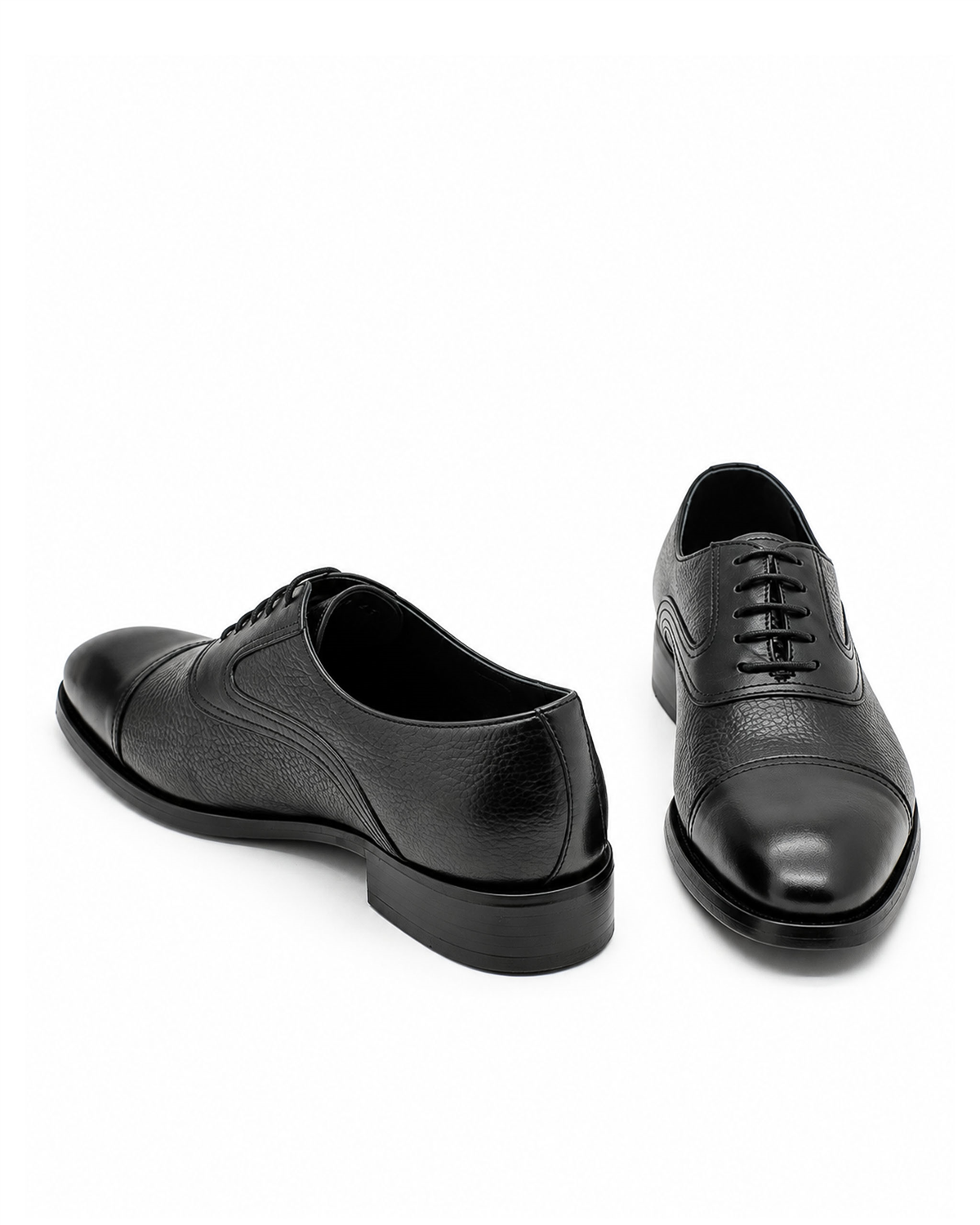 VARIO126-01VARIO Hakiki Deri Kösele Taban Erkek Ayakkabı 053 SIYAH (Black)