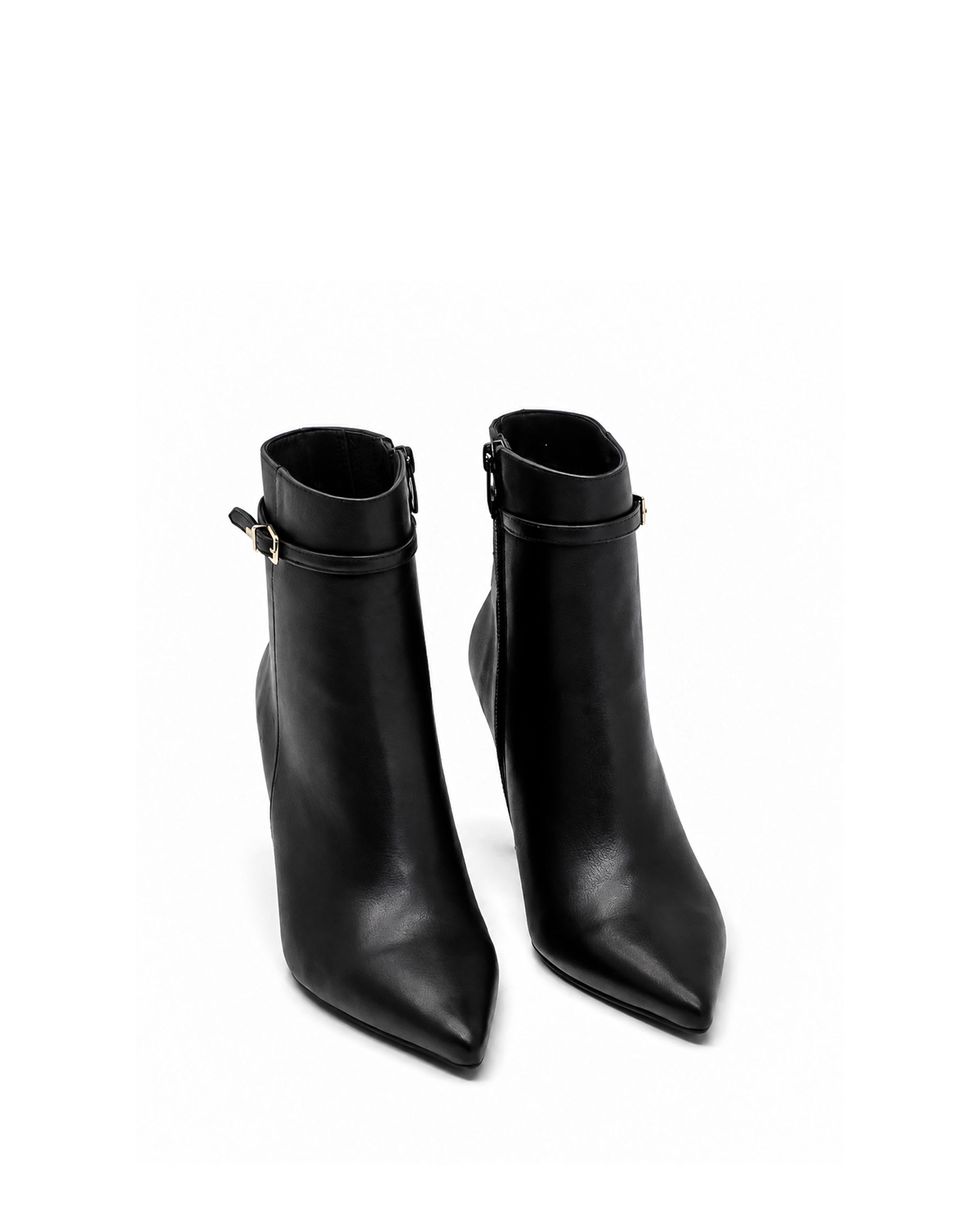 VARIO1826VARIO Hakiki Deri Sivri Burun Fermuarlı Kadın Bot 053 SIYAH (Black)