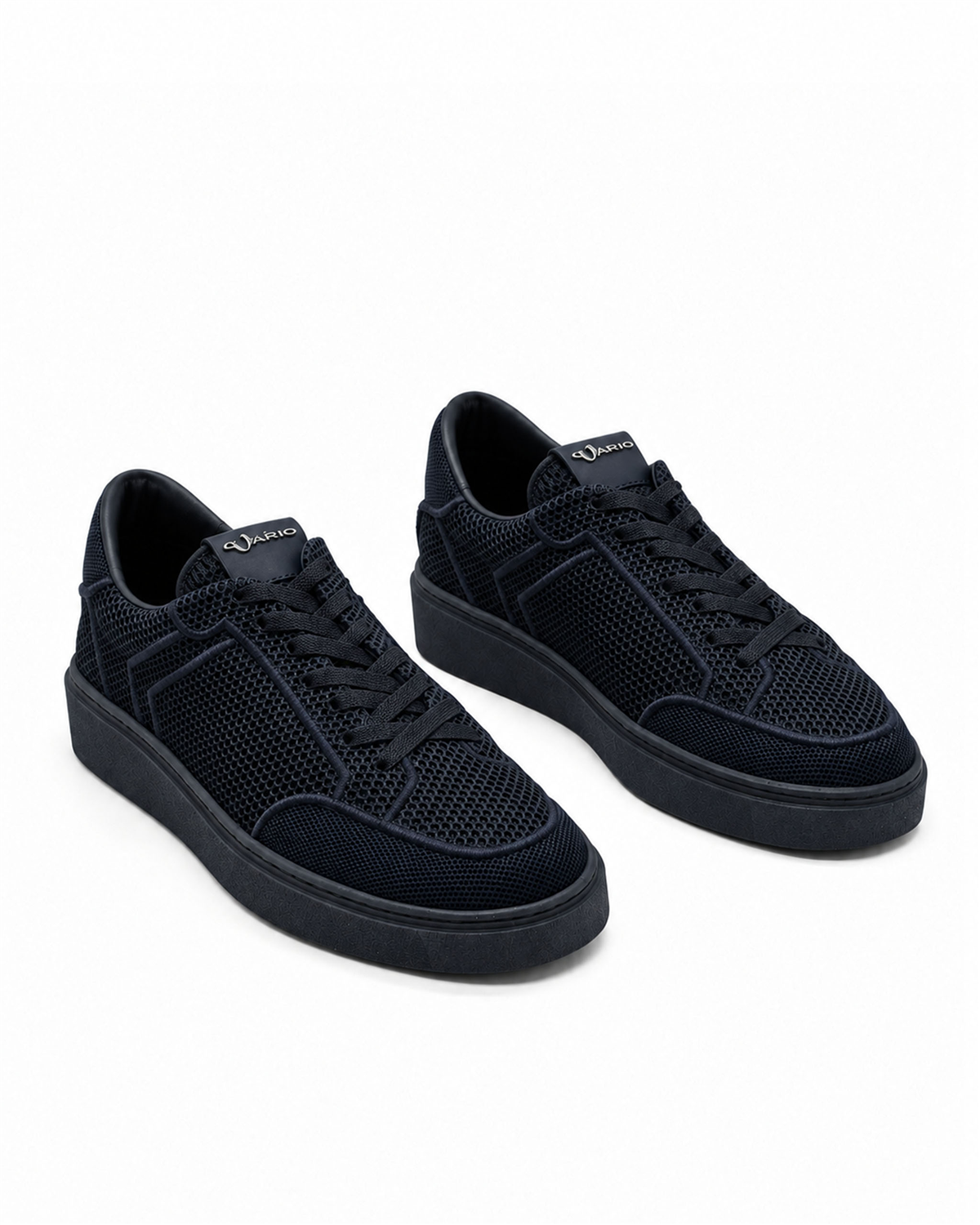 VARIO248323VARIO Örgü File Tekstil Erkek Sneaker Ayakkabı Z659 LACİVERT DERİ+LACİVERT TRİKO