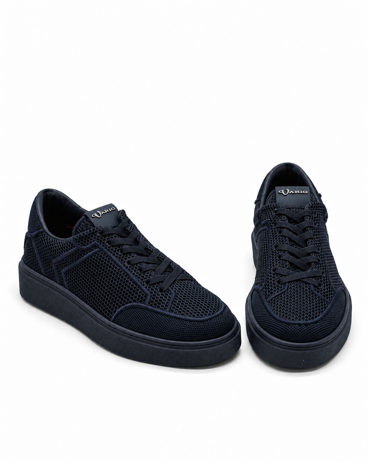 VARIO248323VARIO Örgü File Tekstil Erkek Sneaker Ayakkabı Z659 LACİVERT DERİ+LACİVERT TRİKO