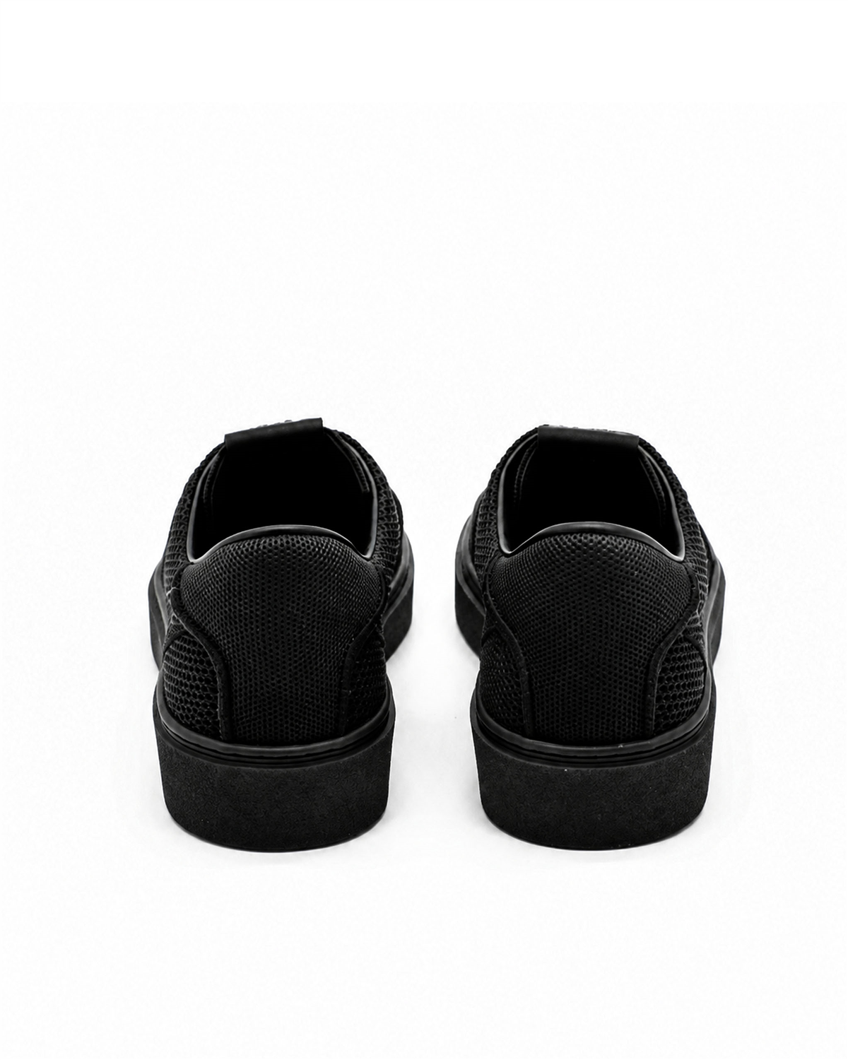 VARIO248323VARIO Örgü File Tekstil Erkek Sneaker Ayakkabı Z658 SİYAH DERİ+SİYAH TRİKO