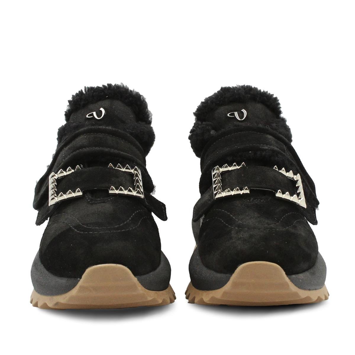 VARIO24K213VARIO SIYAH DERI/SIYAH SUET (Black Leather - Black Suede)