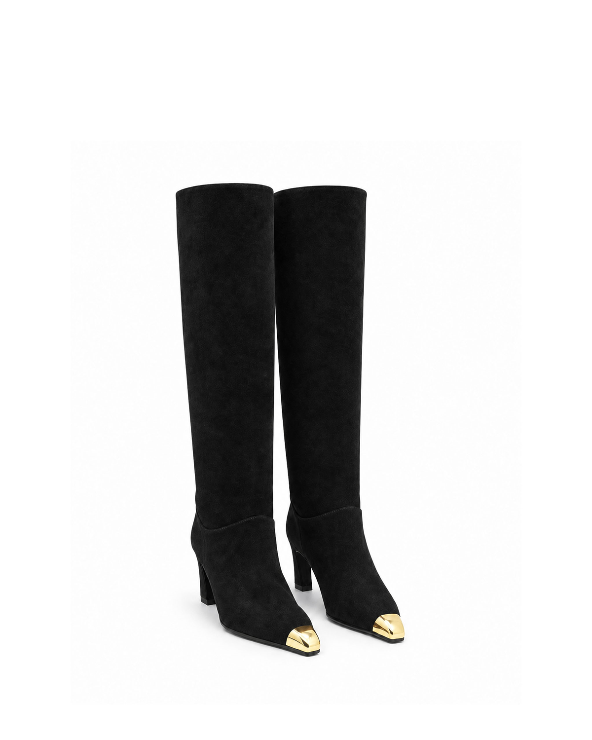 VARIO27633VARIO Hakiki Süet Deri Diz Üstü Çizme 346 SİYAH SÜET (Black Suede)