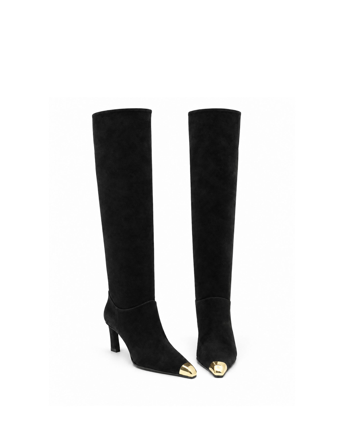 VARIO27633VARIO Hakiki Süet Deri Diz Üstü Çizme 346 SİYAH SÜET (Black Suede)
