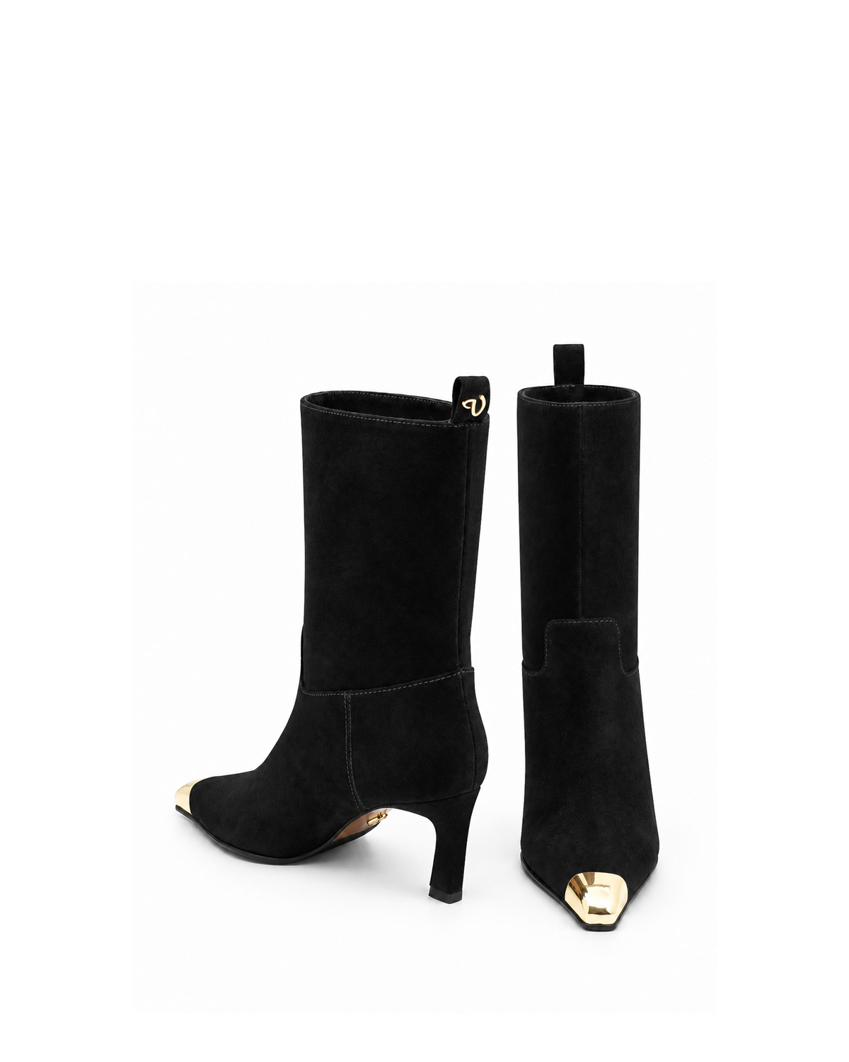VARIO27694VARIO Hakiki Süet Deri Kadın Bot 346 SİYAH SÜET (Black Suede)
