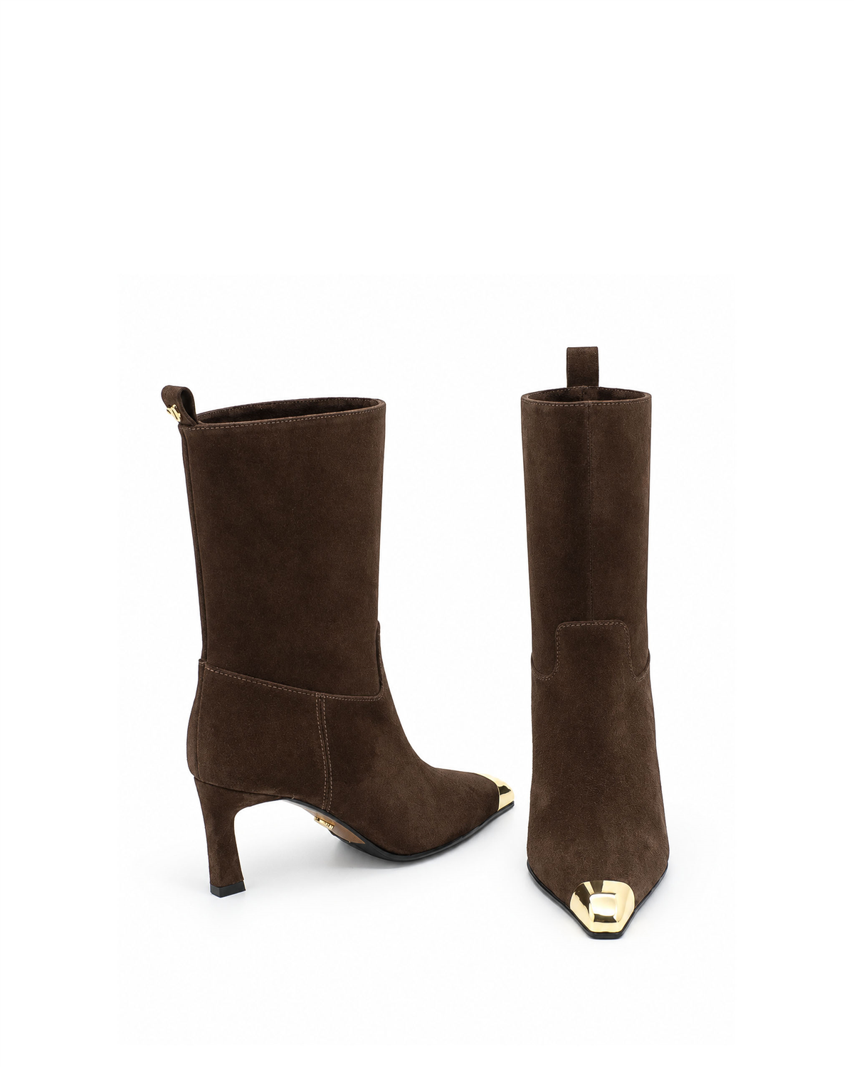 VARIO27694VARIO Hakiki Süet Deri Kadın Bot 381 KAHVE SÜET(Brown Suede)