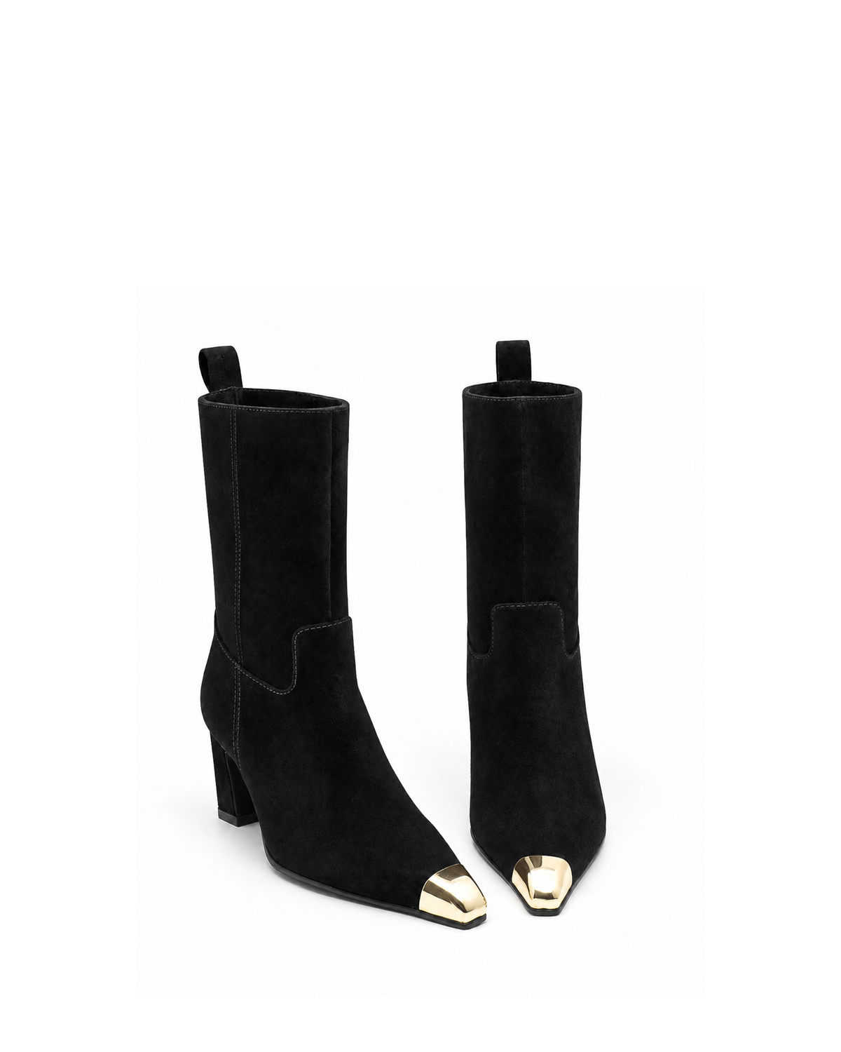 VARIO27694VARIO Hakiki Süet Deri Kadın Bot 346 SİYAH SÜET (Black Suede)