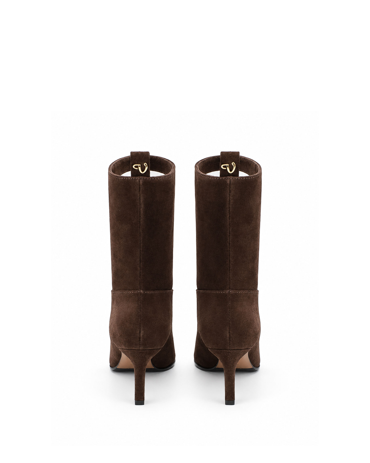 VARIO27694VARIO Hakiki Süet Deri Kadın Bot 381 KAHVE SÜET(Brown Suede)