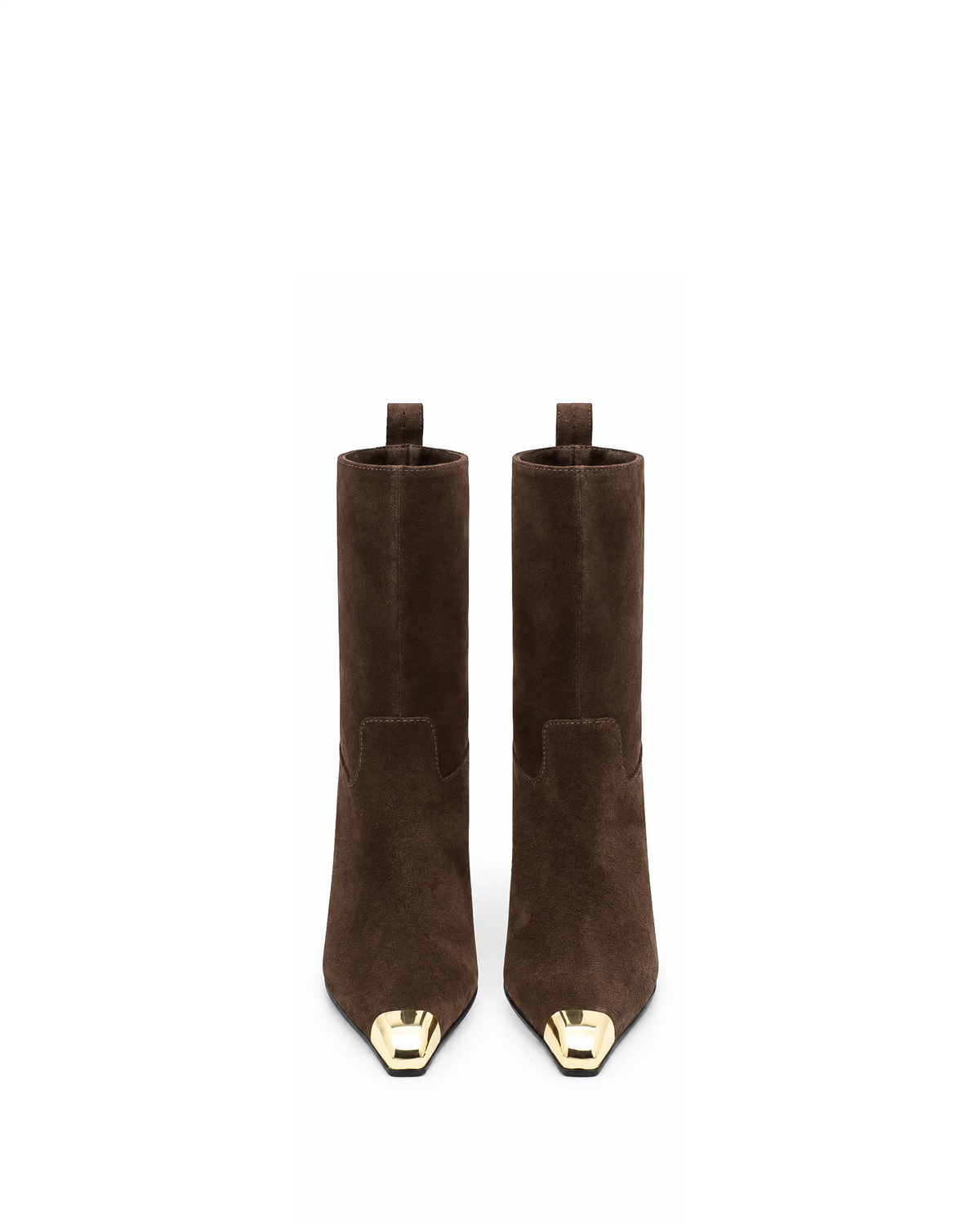 VARIO27694VARIO Hakiki Süet Deri Kadın Bot 381 KAHVE SÜET(Brown Suede)