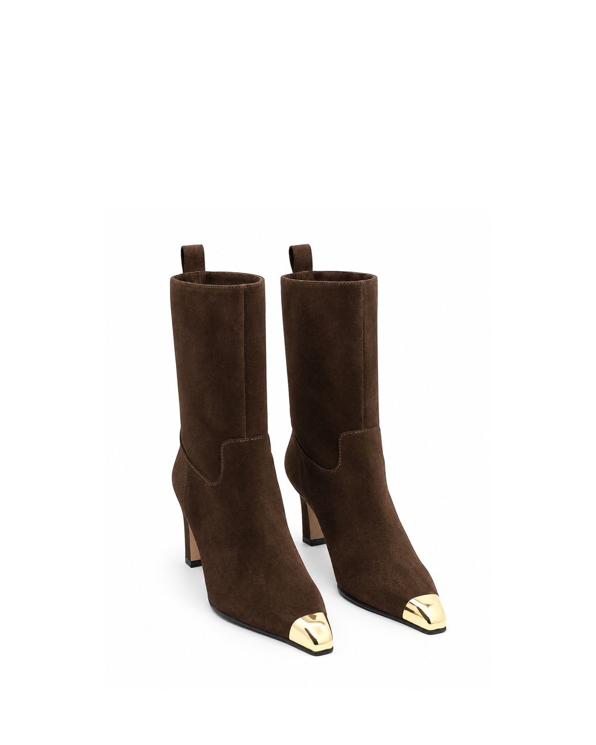 VARIO27694VARIO Hakiki Süet Deri Kadın Bot 381 KAHVE SÜET(Brown Suede)