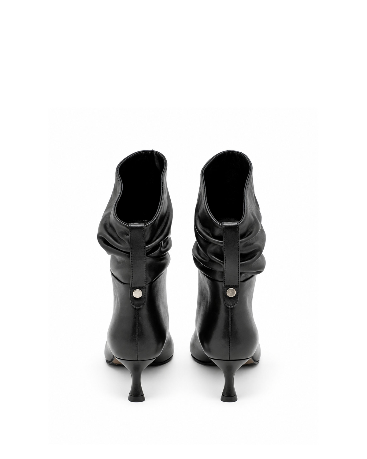 VARIO27706VARIO Hakiki Deri Sivri Burun Bot 053 SIYAH (Black)