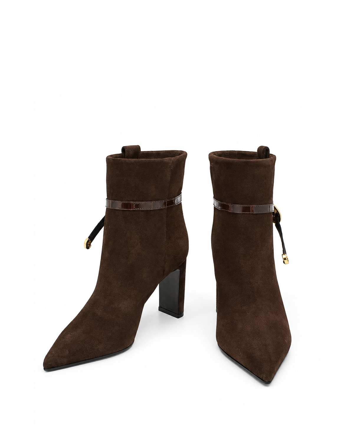 VARIO28582VARIO Hakiki Deri Sivri Burunlu Kadın Bot 381 KAHVE SÜET(Brown Suede)