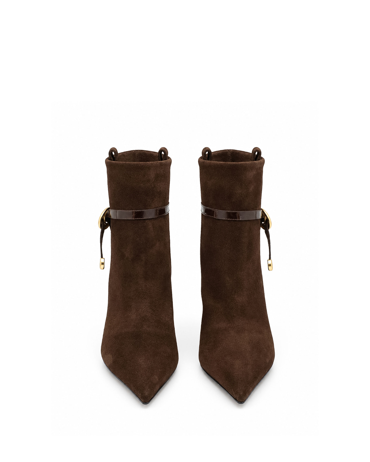 VARIO28582VARIO Hakiki Deri Sivri Burunlu Kadın Bot 381 KAHVE SÜET(Brown Suede)