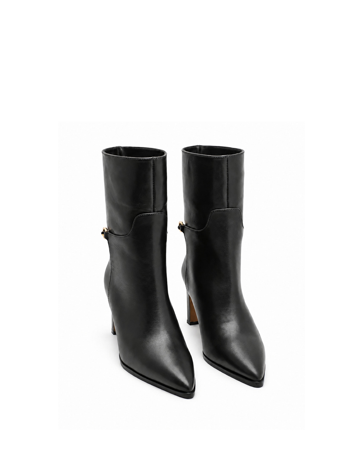 VARIO28595VARIO Hakiki Deri Topuklu Kadın Bot 053 SIYAH (Black)