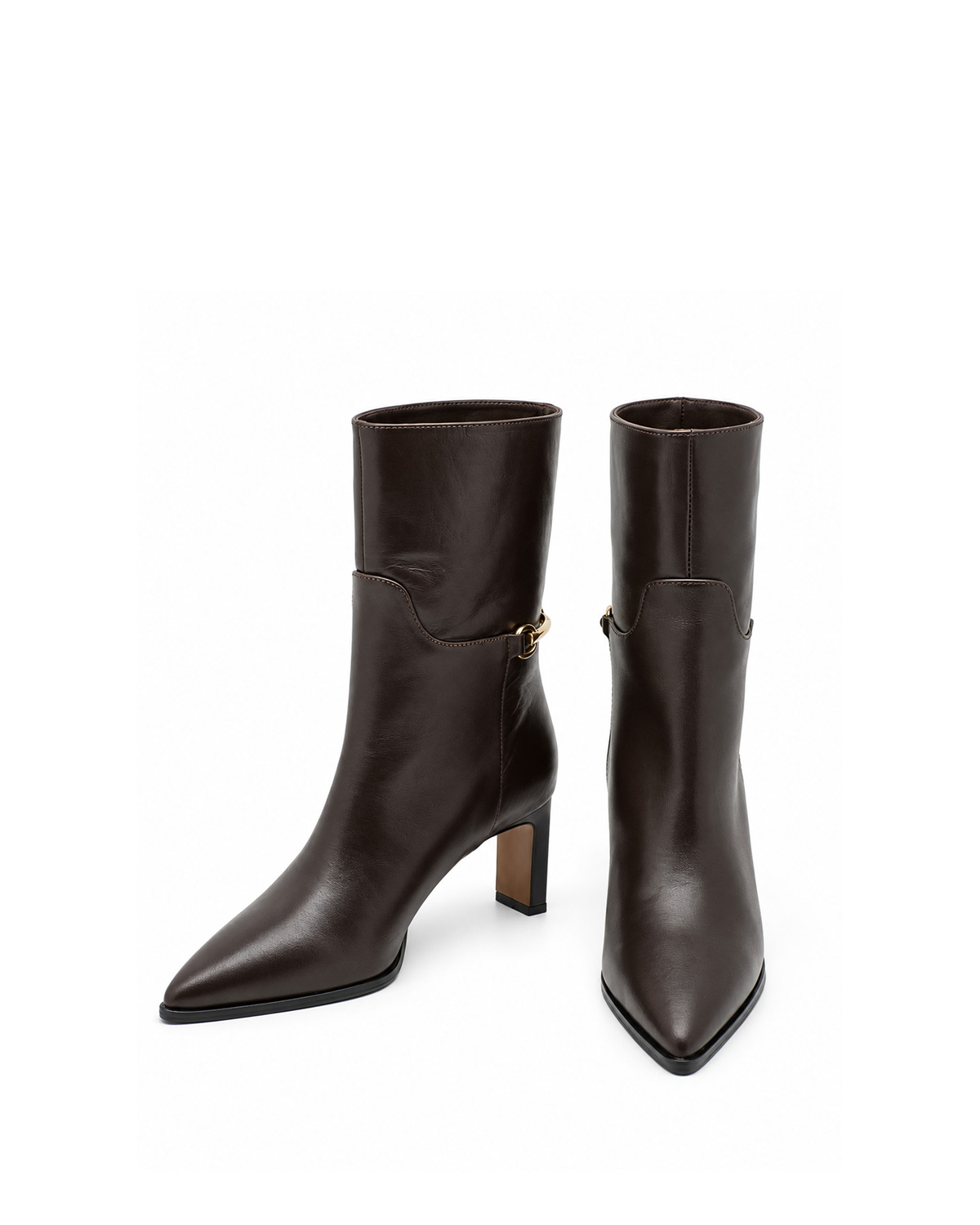 VARIO28595VARIO Hakiki Deri Topuklu Kadın Bot 165 KAHVE (BROWN)