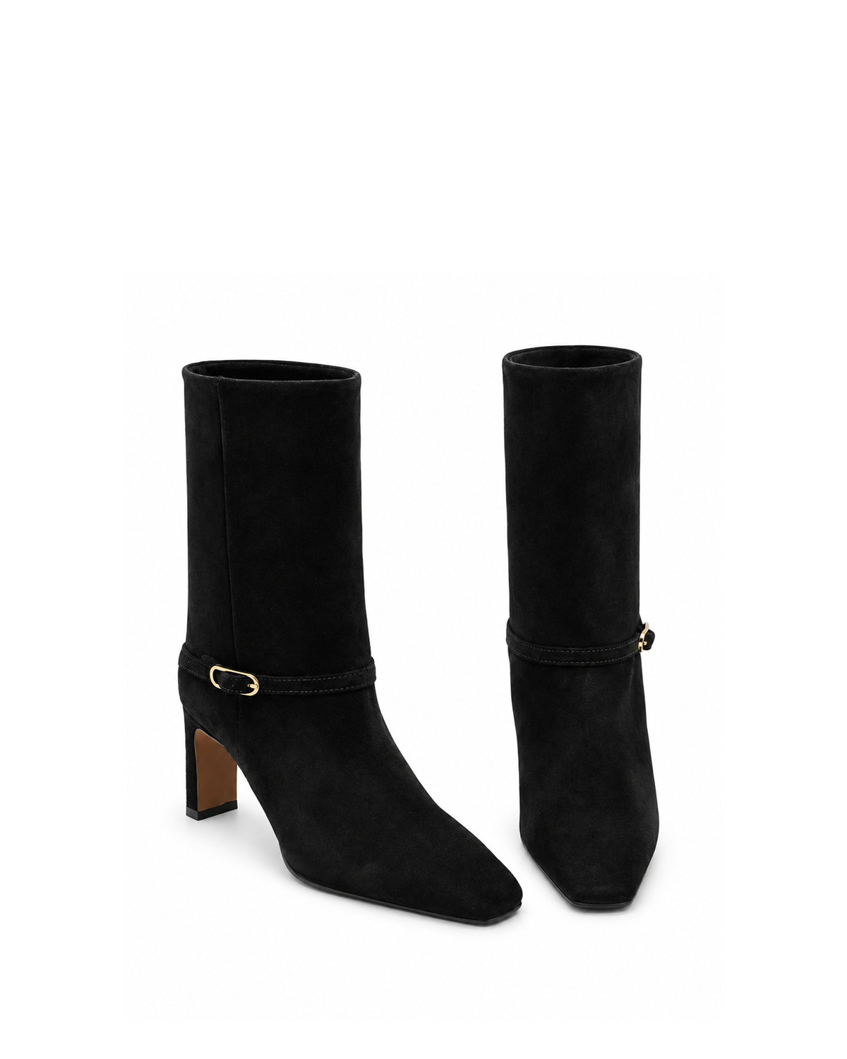 VARIO28608VARIO Hakiki Süet Fermuarsız Kadın Bot 346 SİYAH SÜET (Black Suede)
