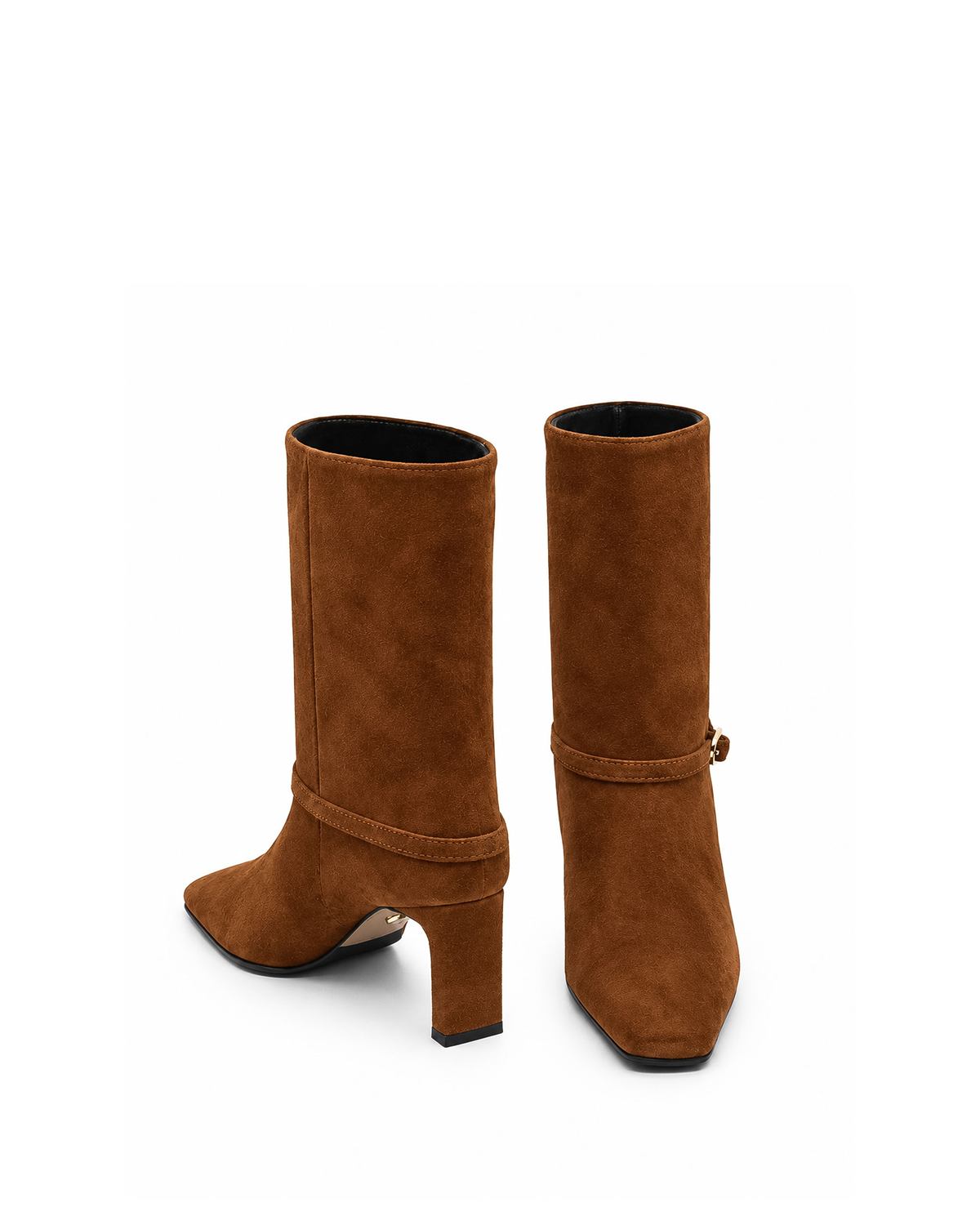 VARIO28608VARIO Hakiki Süet Fermuarsız Kadın Bot 381 KAHVE SÜET(Brown Suede)