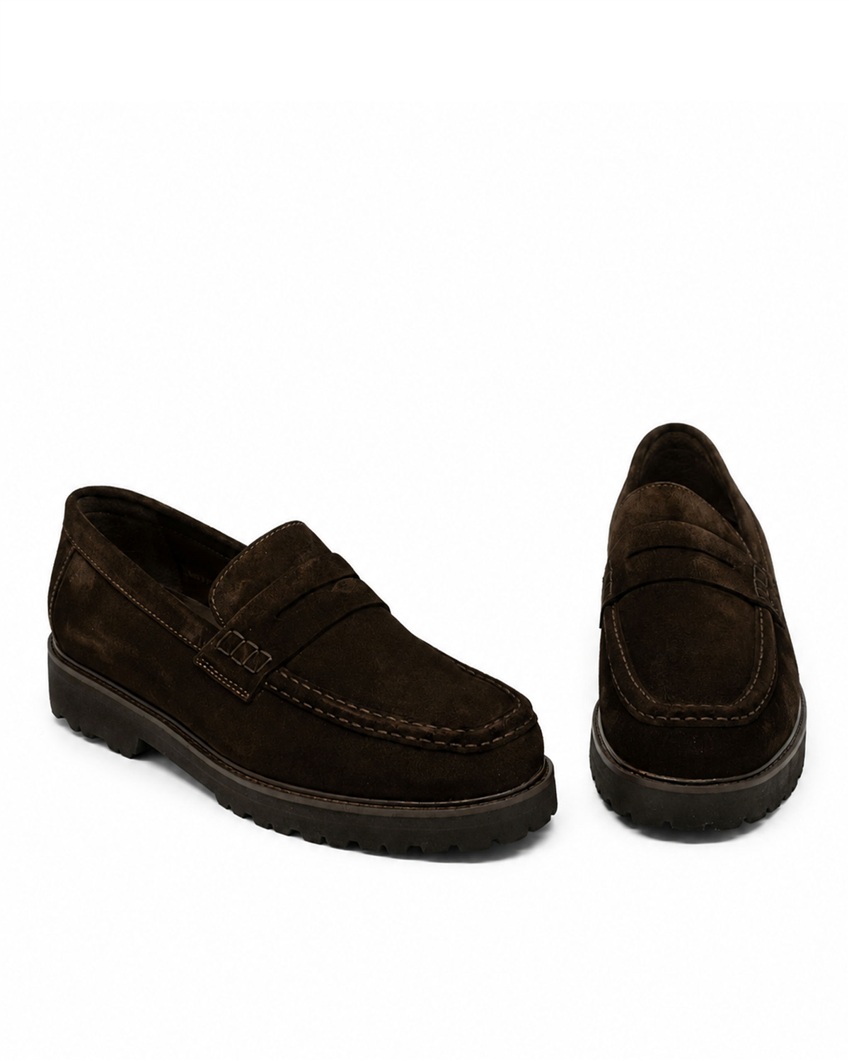 VARIO290104VARIO Hakiki Deri Erkek Loafer Ayakkabı Z590 YARMA SUET KAHVE 490 C63 (Split Suede Brown)
