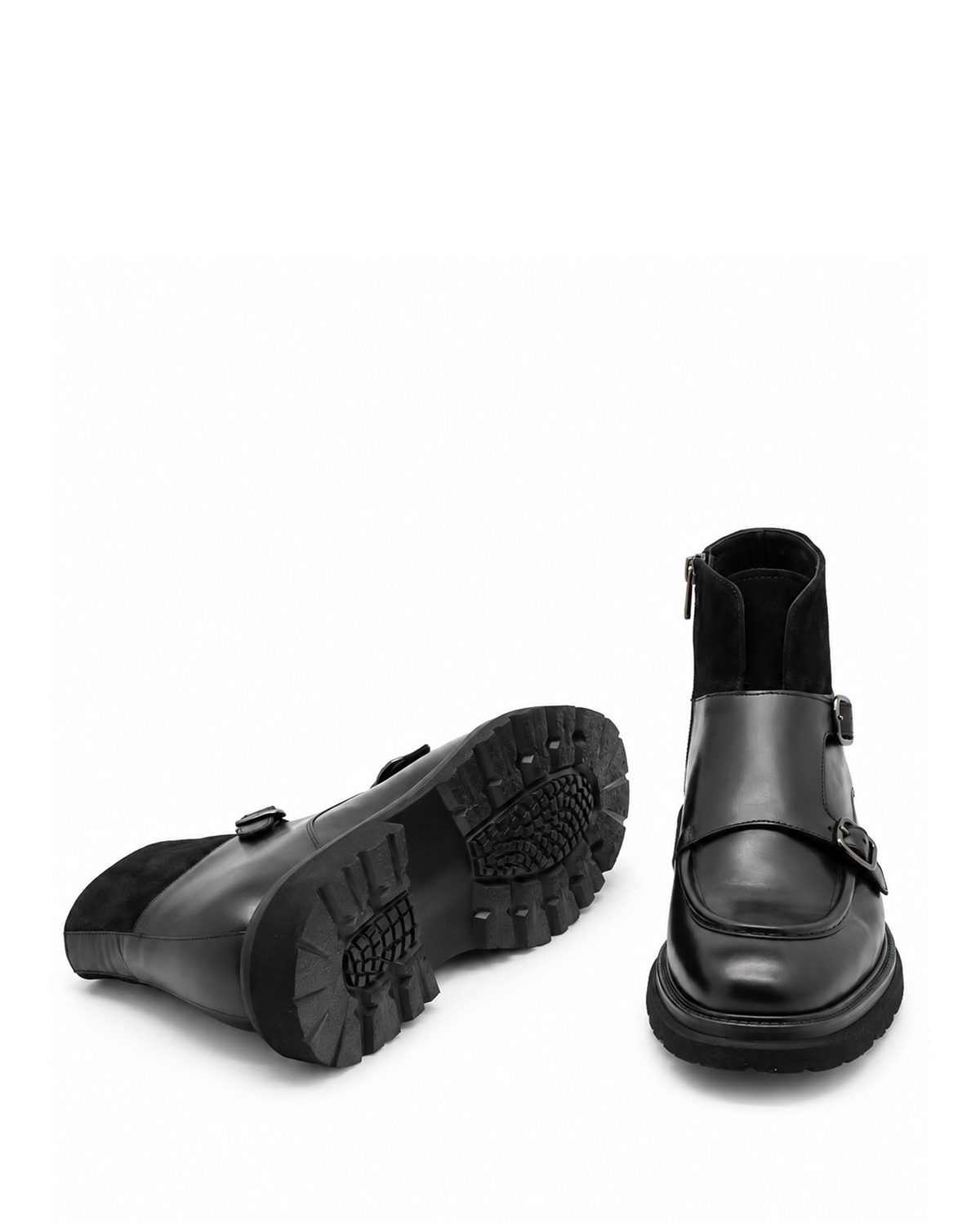 VARIO400-51VARIO Hakiki Deri Fermuarlı Erkek Bot 053 SIYAH (Black)