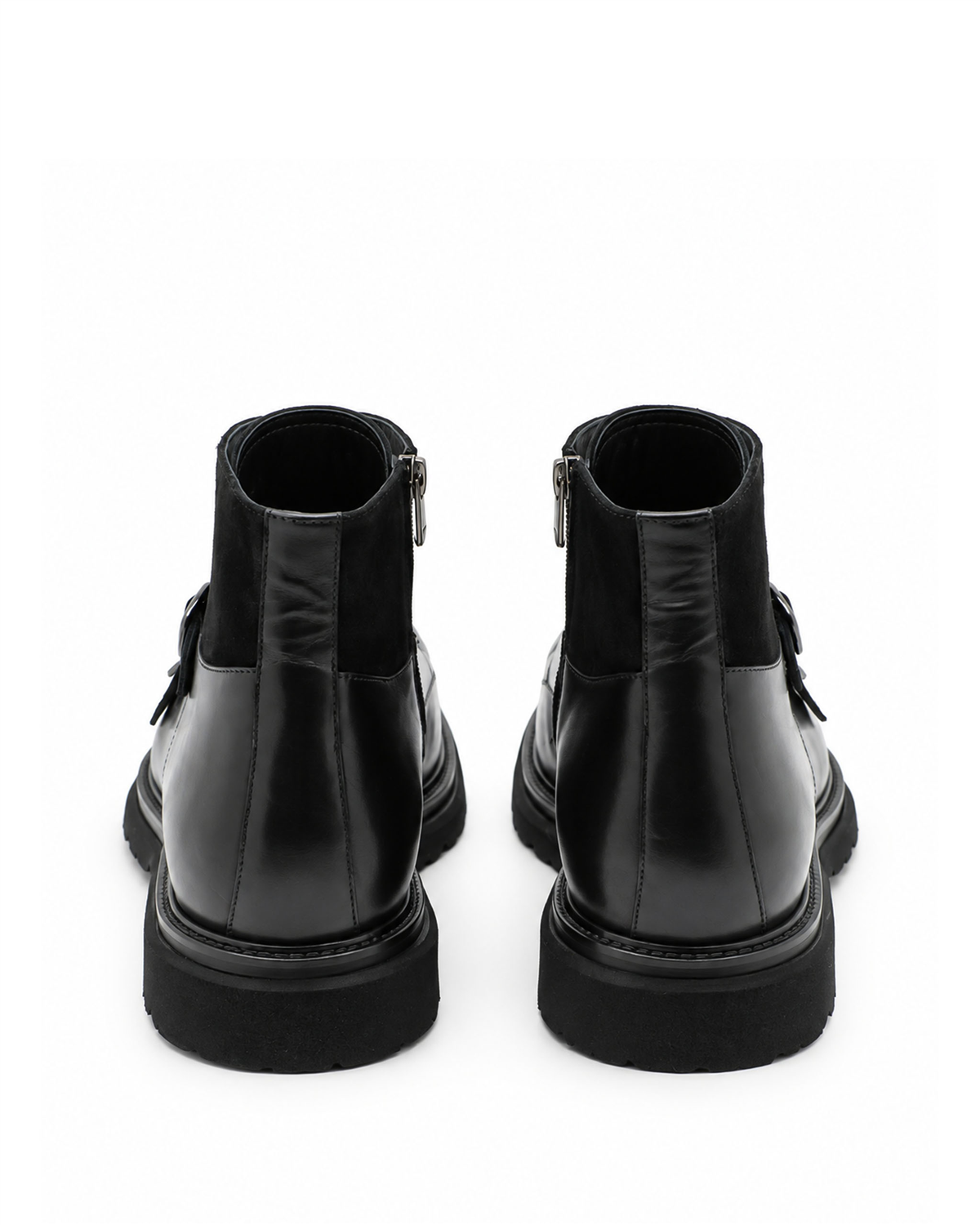 VARIO400-51VARIO Hakiki Deri Fermuarlı Erkek Bot 053 SIYAH (Black)