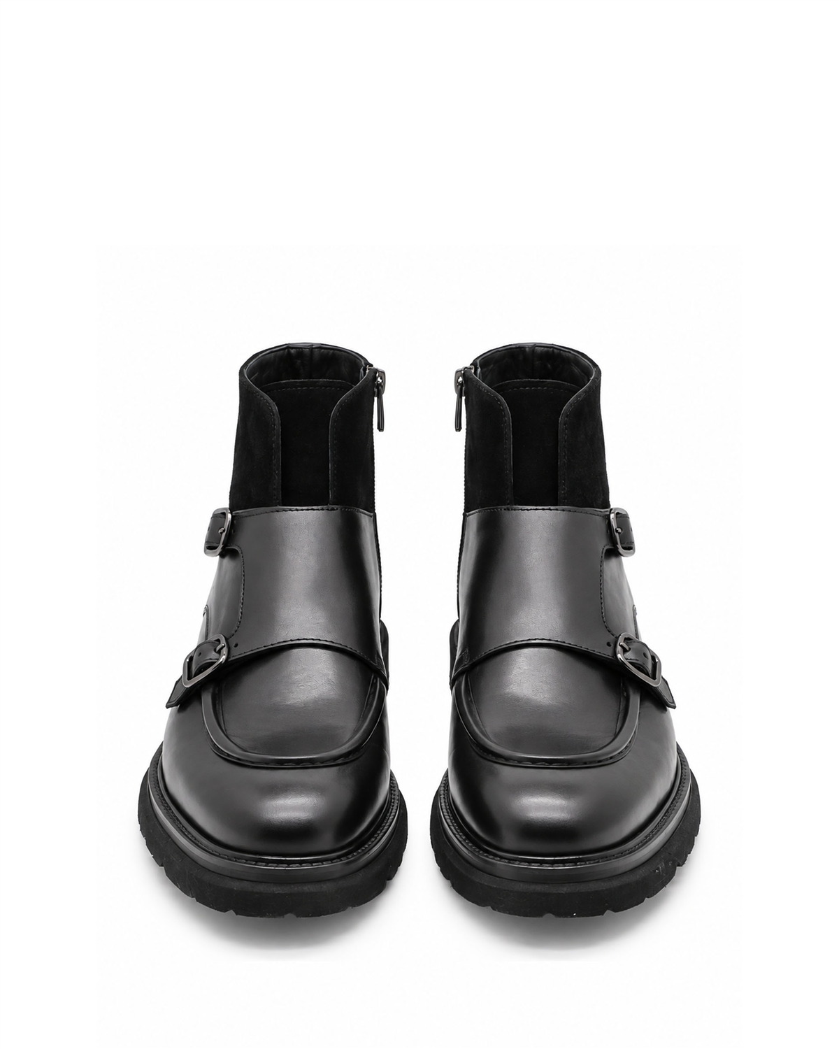 VARIO400-51VARIO Hakiki Deri Fermuarlı Erkek Bot 053 SIYAH (Black)