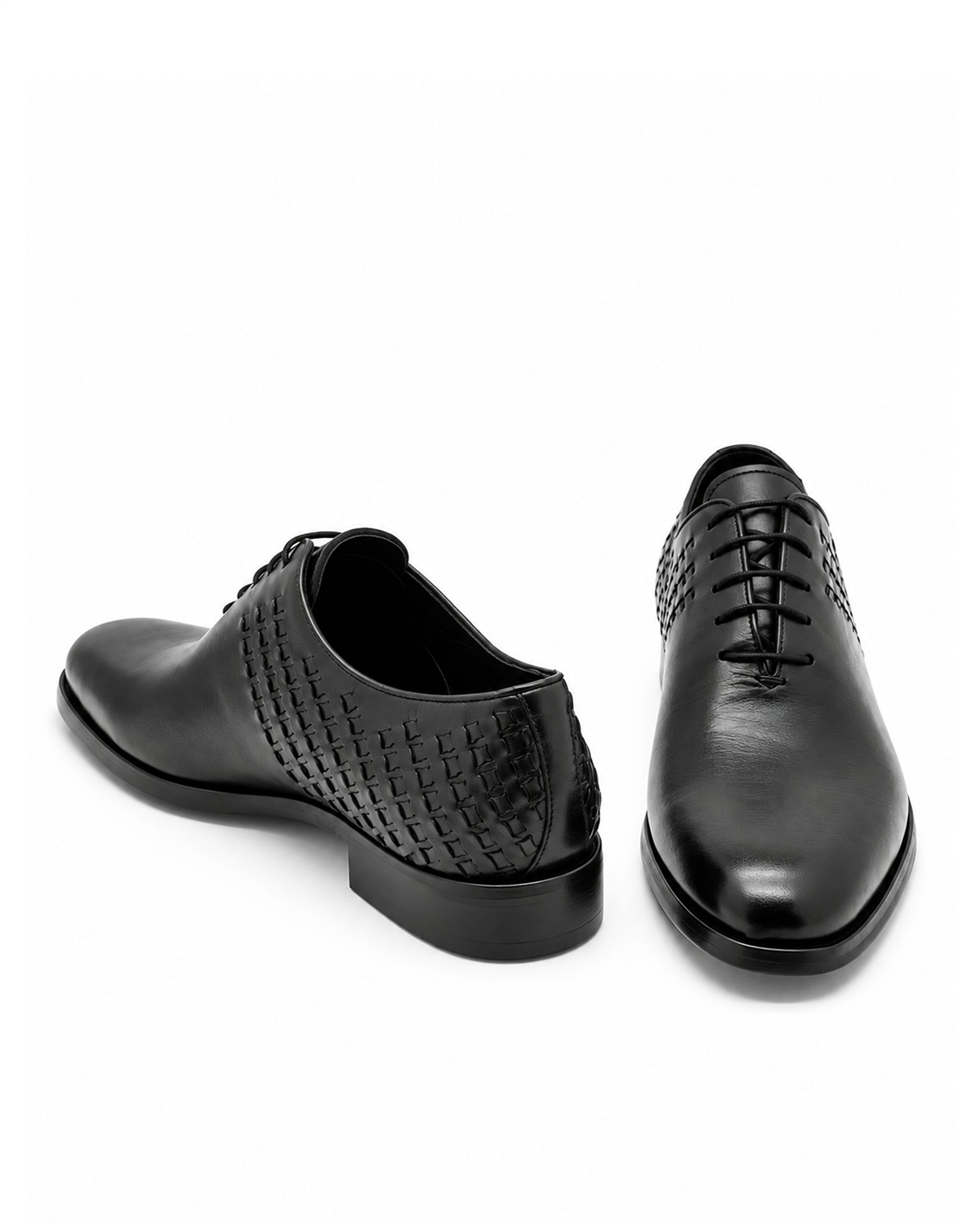 VARIO449-02VARIO Hakiki Deri Erkek Ayakkabı Z139 Siyah Örgü (Black Knitting)