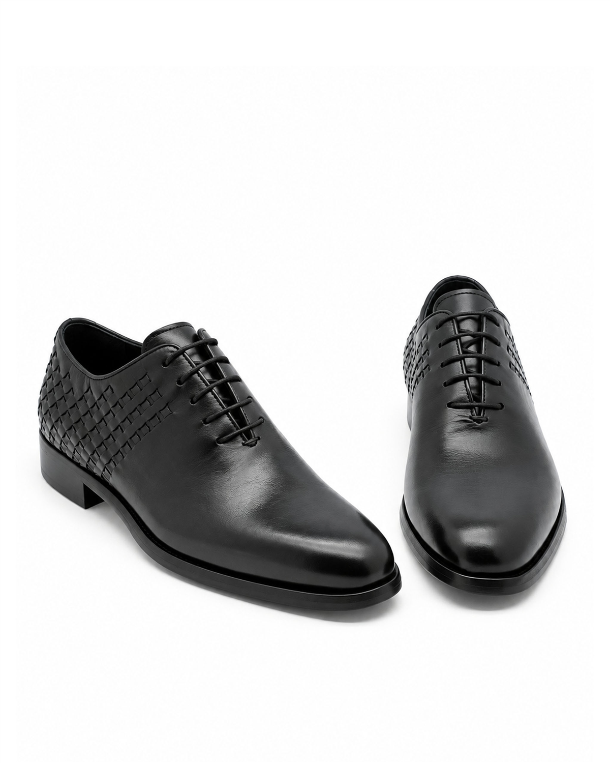 VARIO449-02VARIO Hakiki Deri Erkek Ayakkabı Z139 Siyah Örgü (Black Knitting)