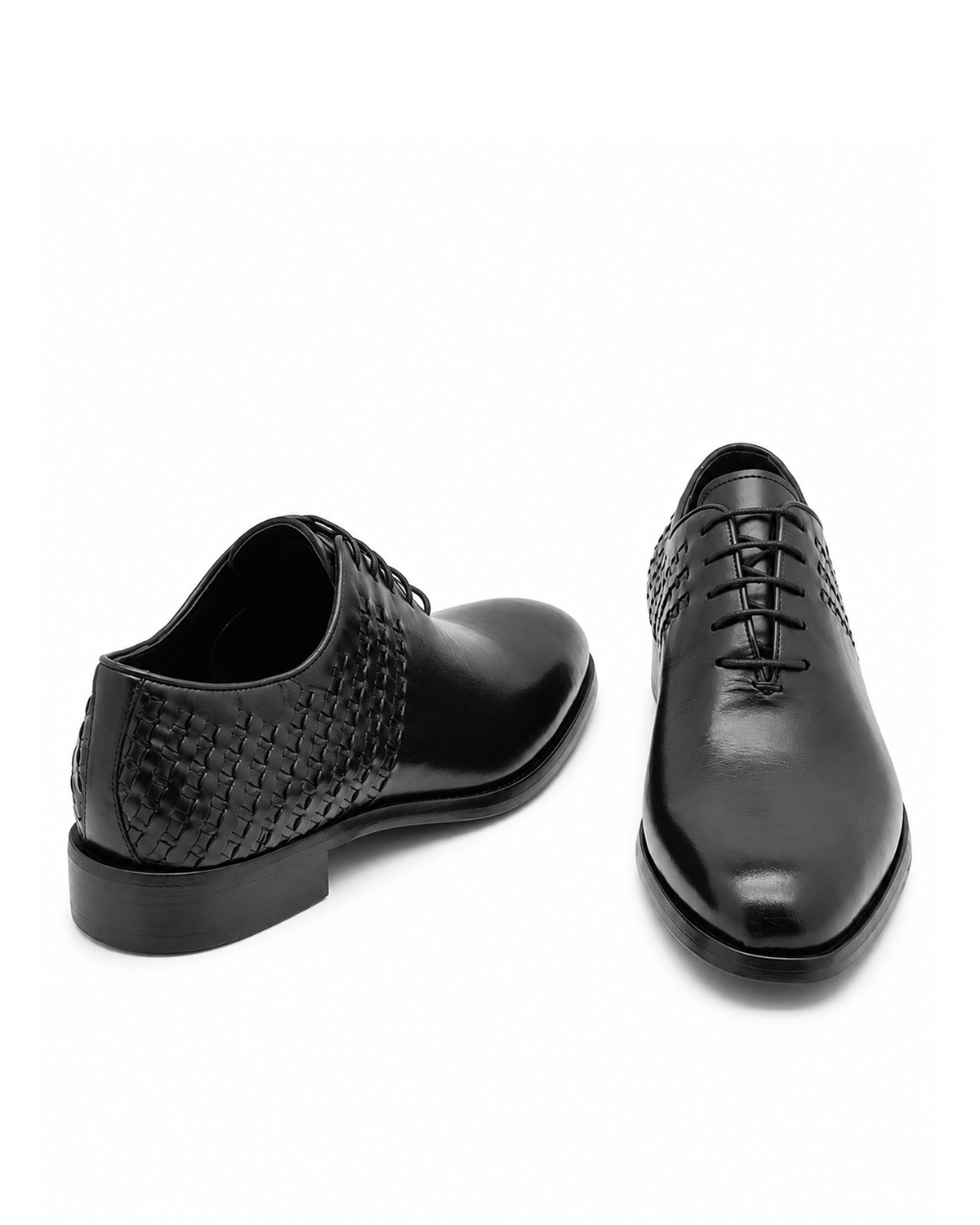 VARIO449-02VARIO Hakiki Deri Erkek Ayakkabı Z139 Siyah Örgü (Black Knitting)
