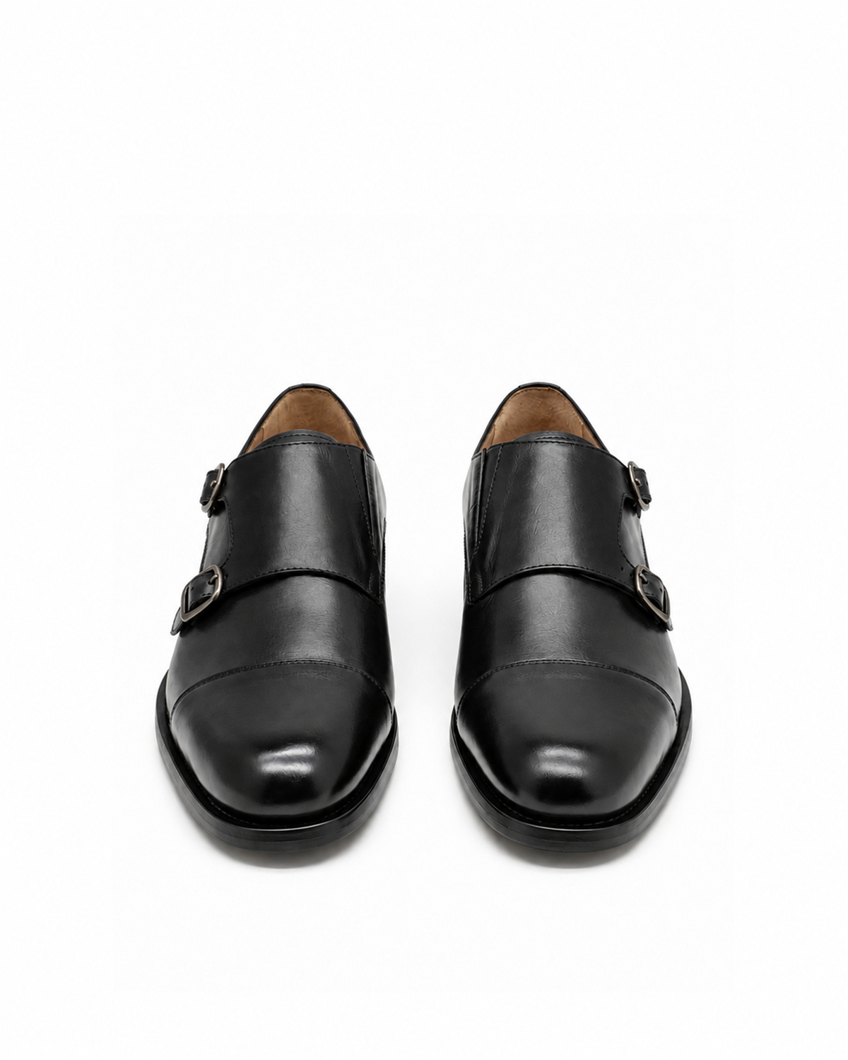 VARIO449-06VARIO Hakiki Deri Çift Tokalı Erkek Ayakkabı 053 SIYAH (Black)
